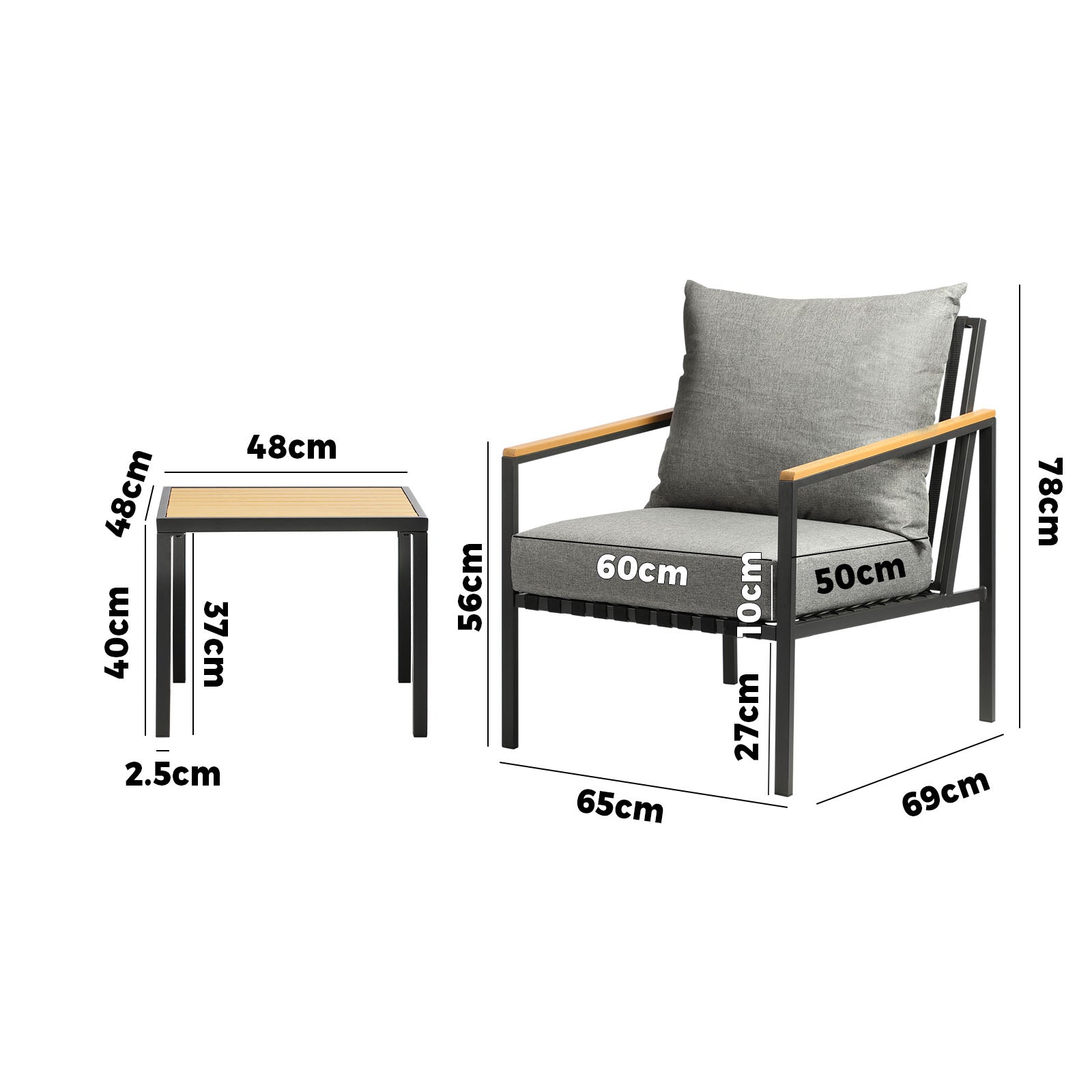 Livsip Outdoor Lounge Chairs & Table Sofa Set Dining Setting Patio Furniture - Sunyee