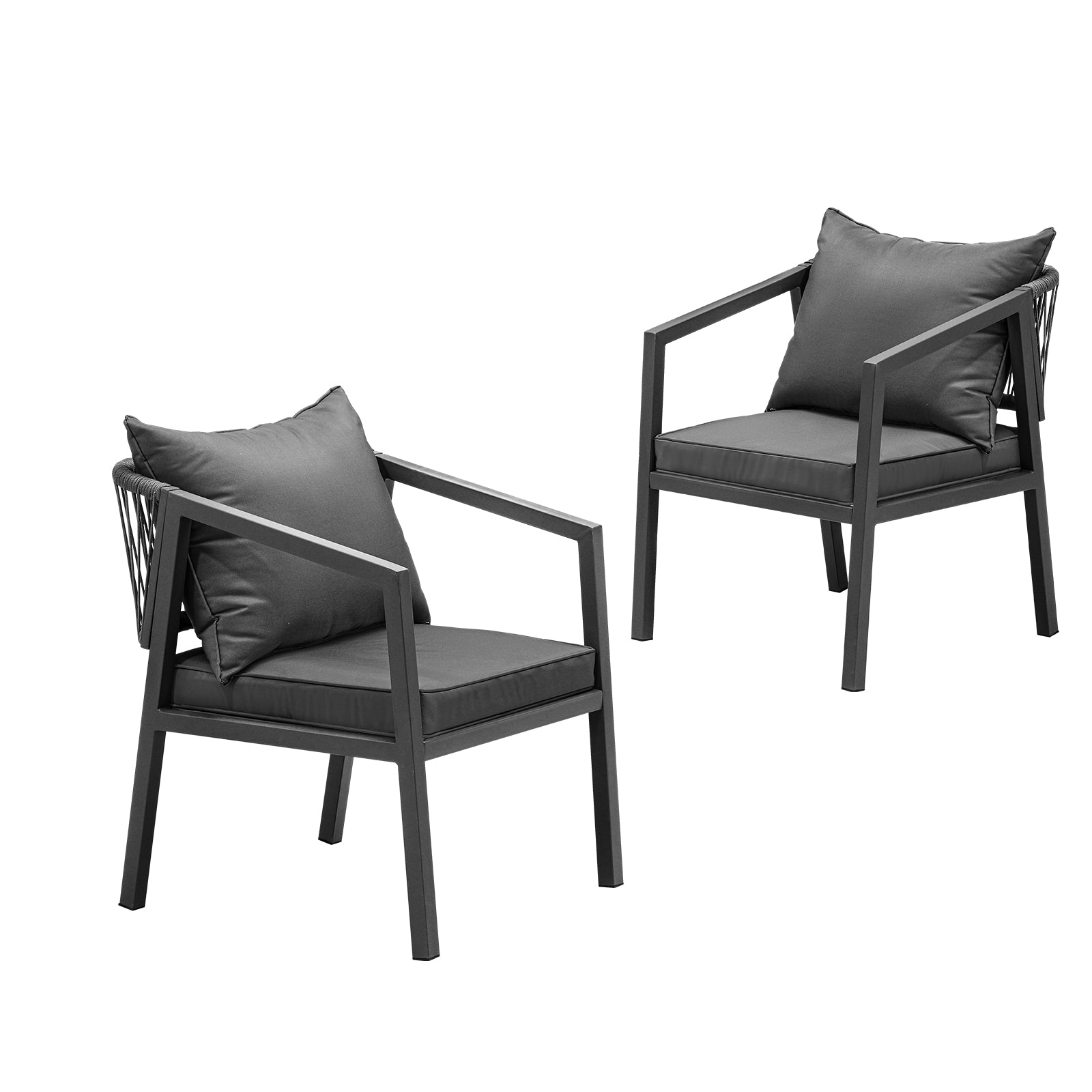 Livsip 2PCS Outdoor Furniture Chairs Garden Patio Garden Lounge Set Steel Frame - Sunyee