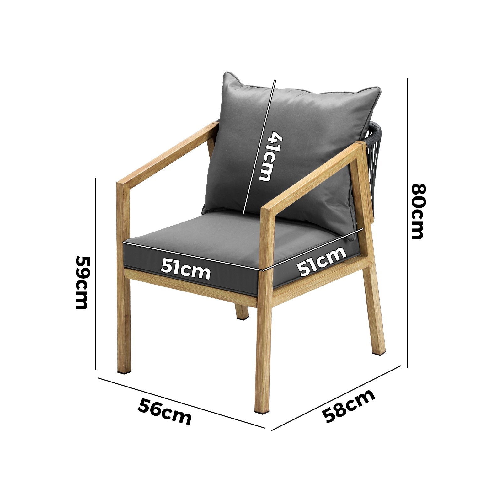 Livsip 2PCS Outdoor Furniture Chairs Garden Patio Lounge Set Steel Frame Beige - Sunyee