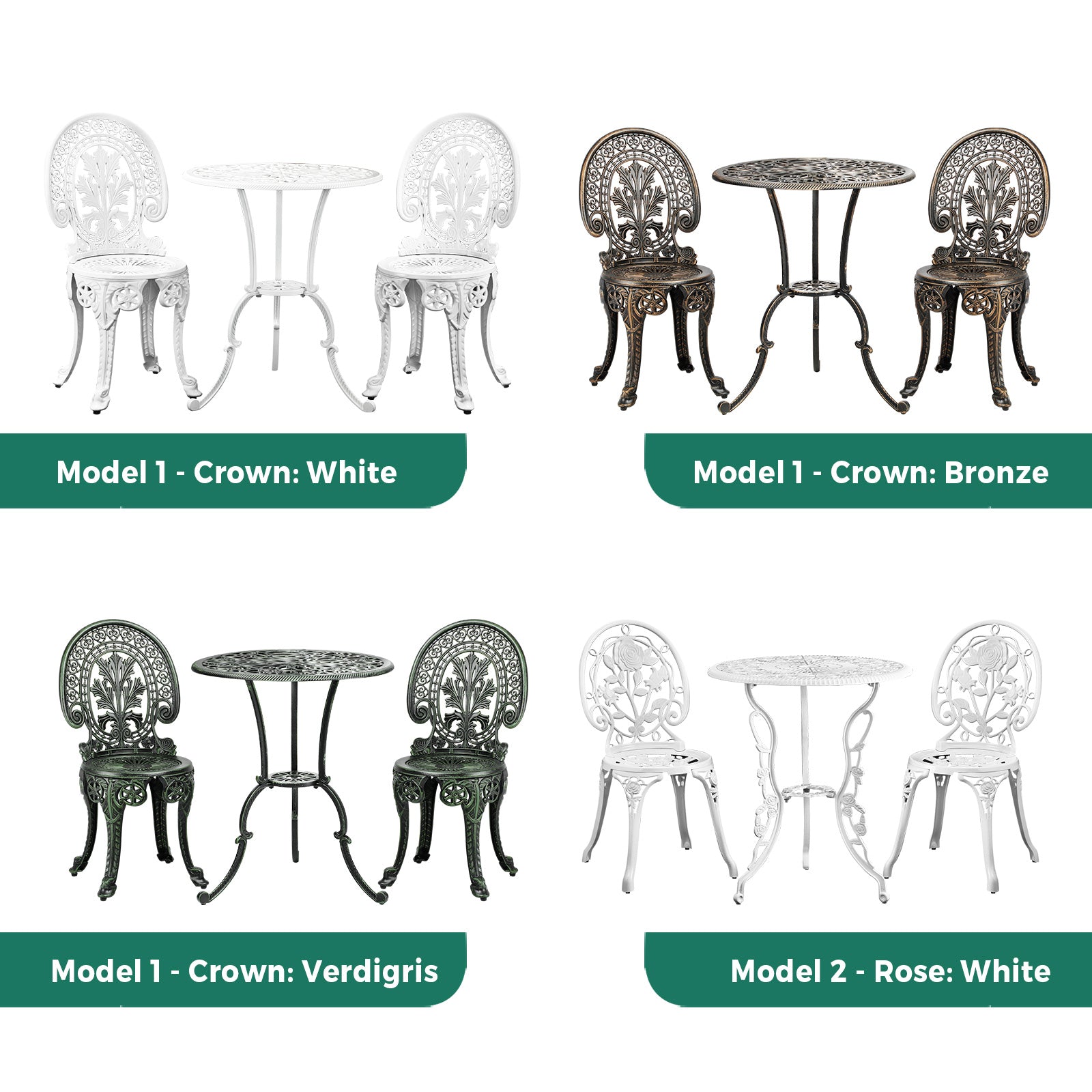 Livsip Outdoor Dining Chairs Setting Bistro Set Patio Garden Furniture 3 Piece - Sunyee