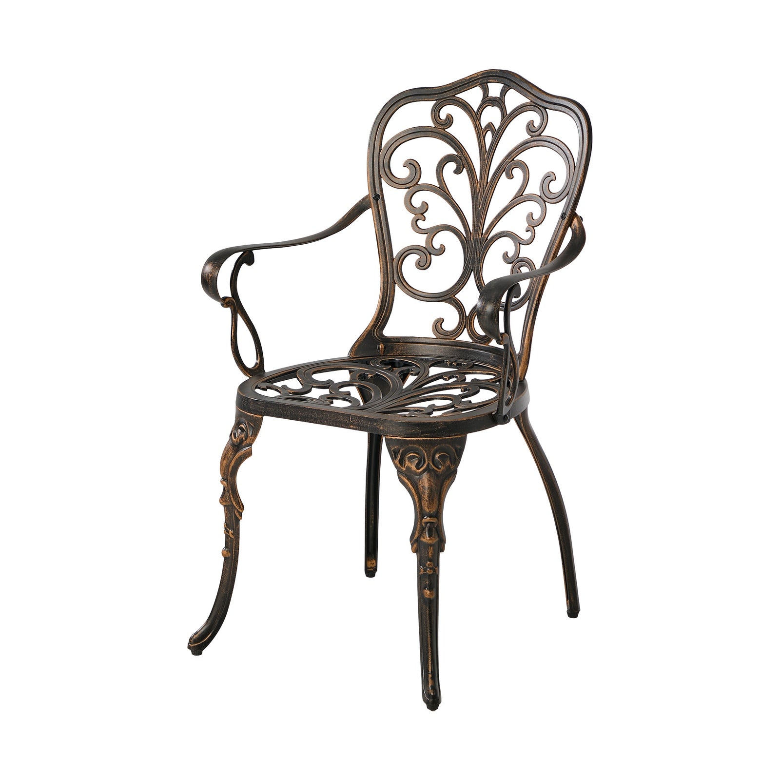 Livsip 5 Piece Outdoor Patio Set Bistro Patio Setting Cast Aluminium Butterfly