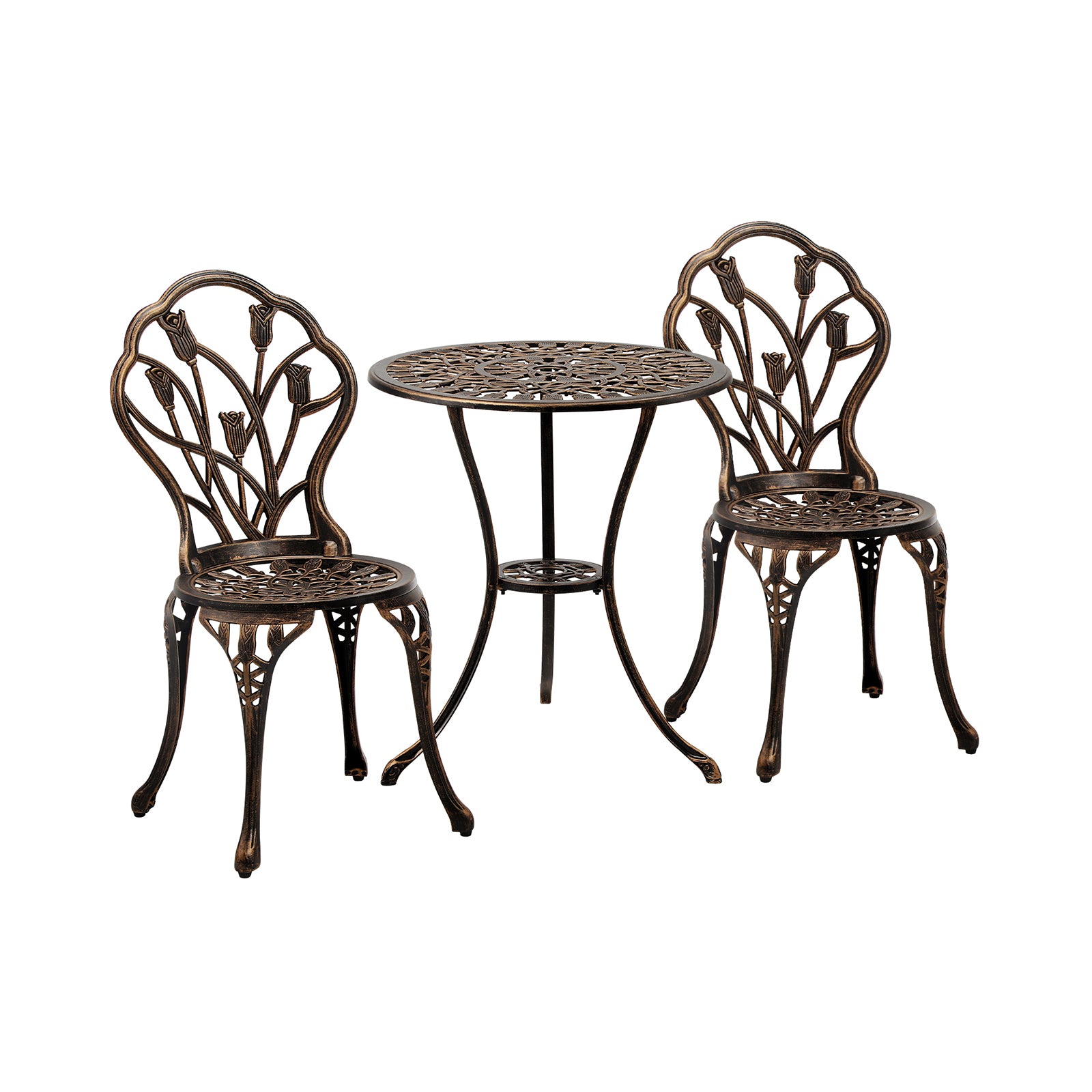 Livsip 3PCS Bistro Outdoor Setting Chairs Table Patio Dining Set Furniture - Sunyee