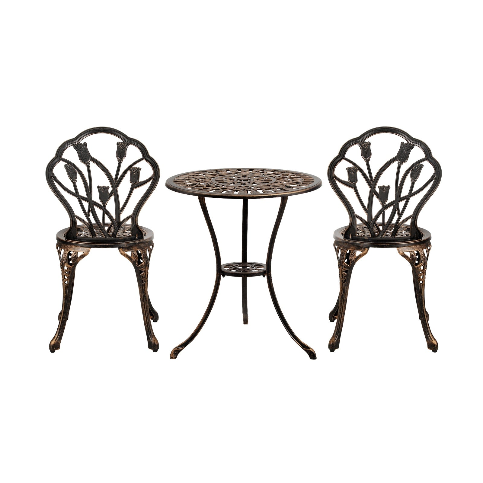 Livsip 3PCS Bistro Outdoor Setting Chairs Table Patio Dining Set Furniture - Sunyee