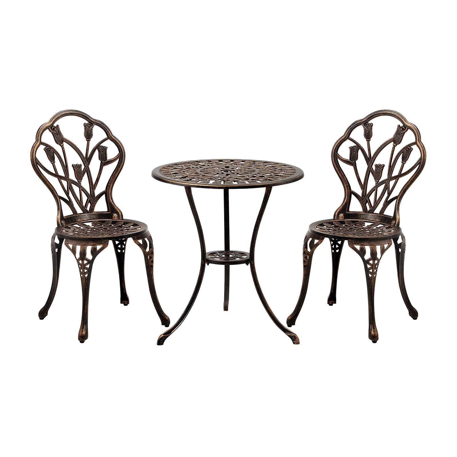 Livsip 3PCS Bistro Outdoor Setting Chairs Table Patio Dining Set Furniture - Sunyee