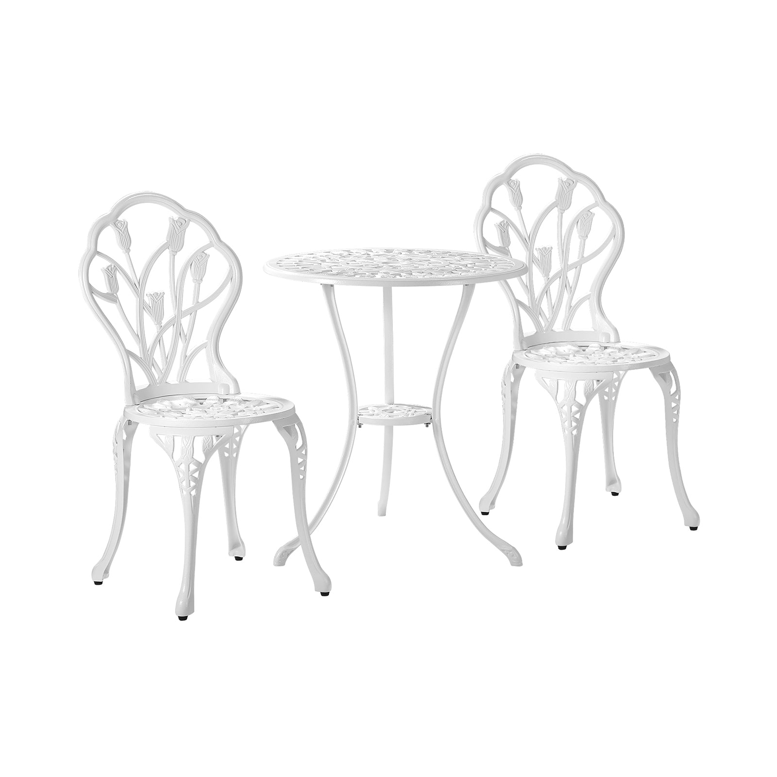 Livsip 3 Piece Outdoor Furniture Setting Chairs Table Bistro Patio Dining Set - Sunyee