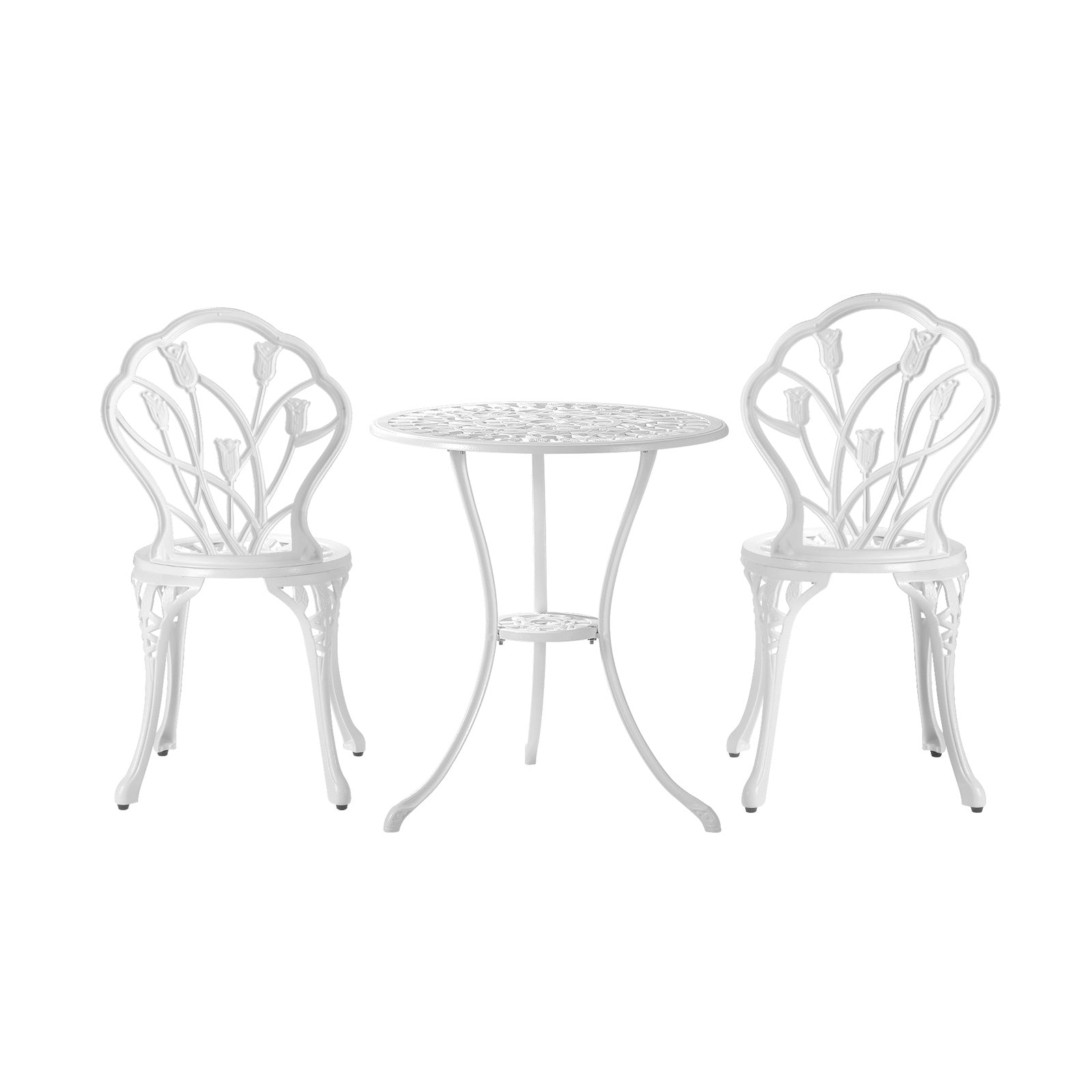 Livsip 3 Piece Outdoor Furniture Setting Chairs Table Bistro Patio Dining Set - Sunyee