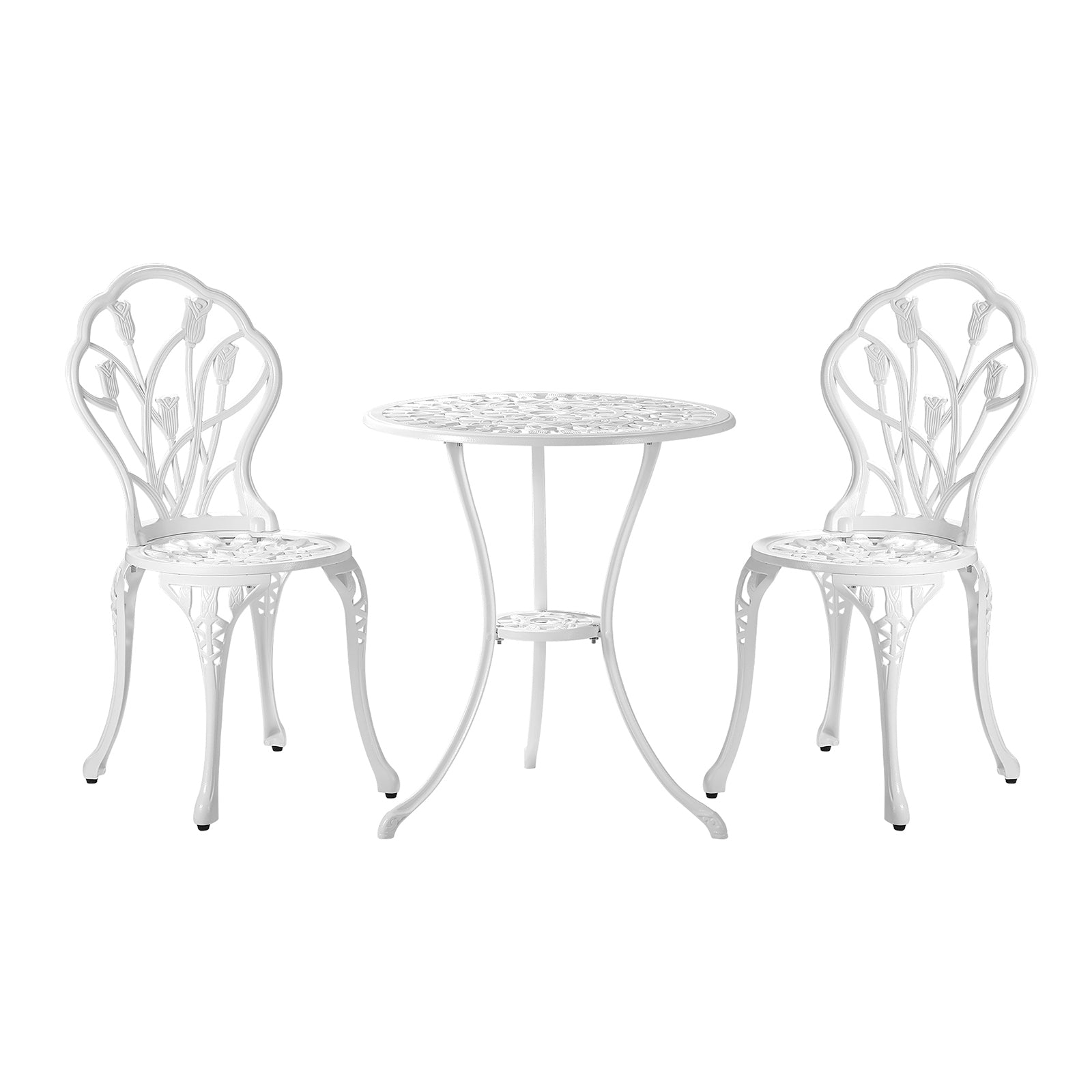 Livsip 3 Piece Outdoor Furniture Setting Chairs Table Bistro Patio Dining Set - Sunyee