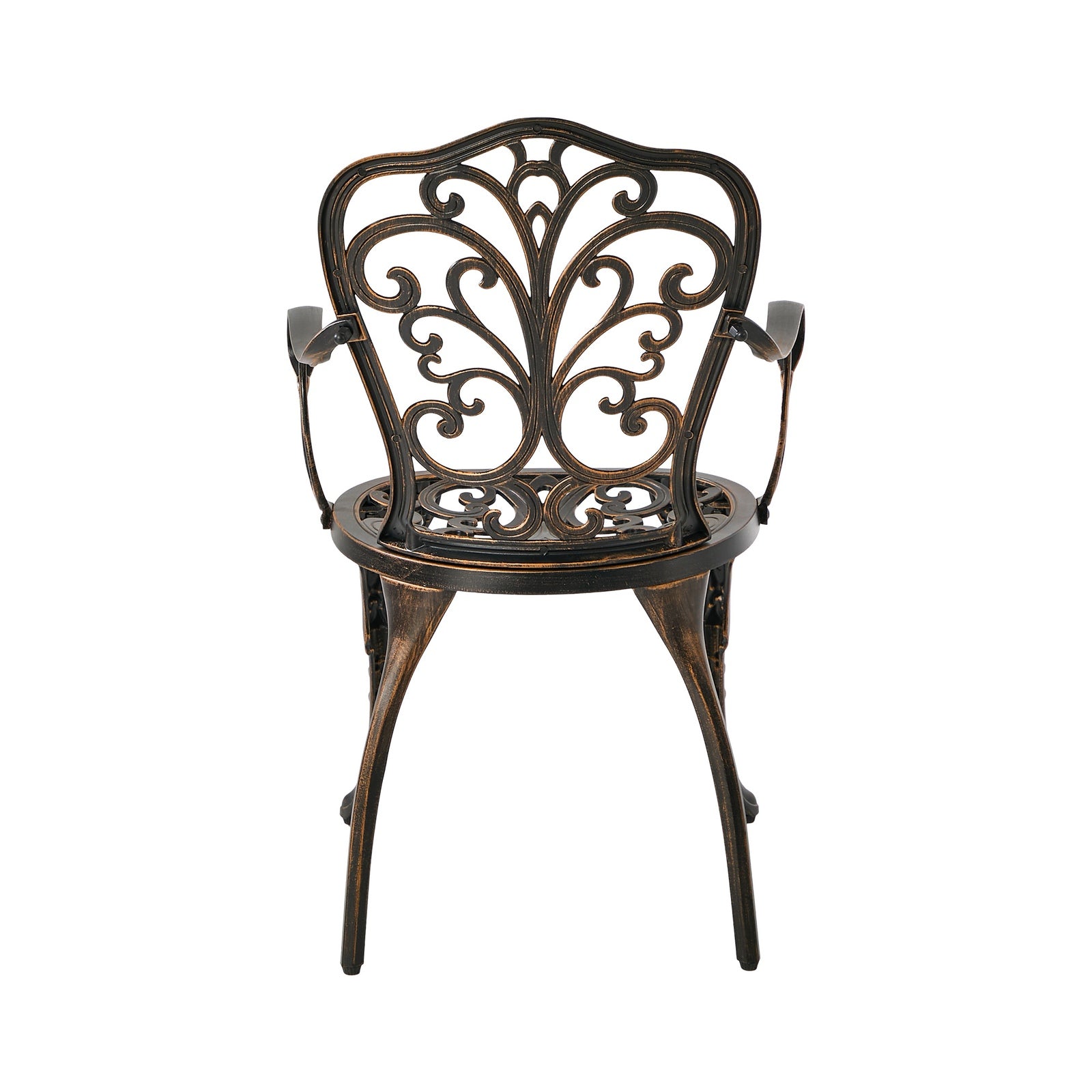 Livsip 2PCS Outdoor Patio Chairs Garden Patio Armchairs Cast Aluminium Butterfly