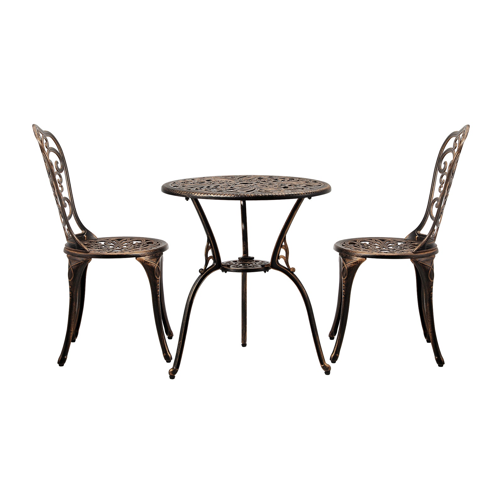 Livsip Bistro Furniture Setting 3 Piece Chairs Table Patio Indoor/Outdoor Set - Sunyee