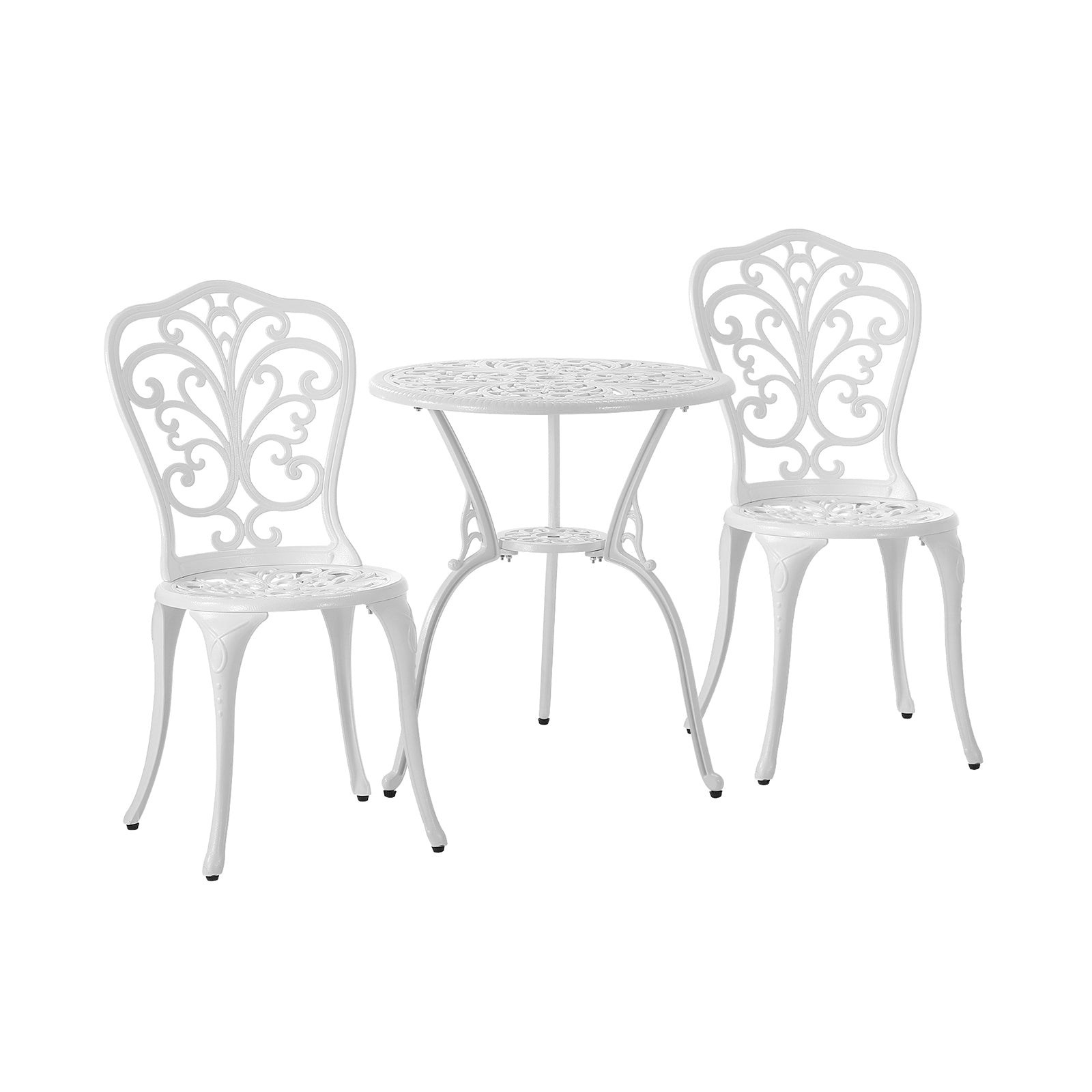 Livsip Bistro Outdoor Setting Chairs Table Patio Dining 3PCS Set Cast Aluminium - Sunyee