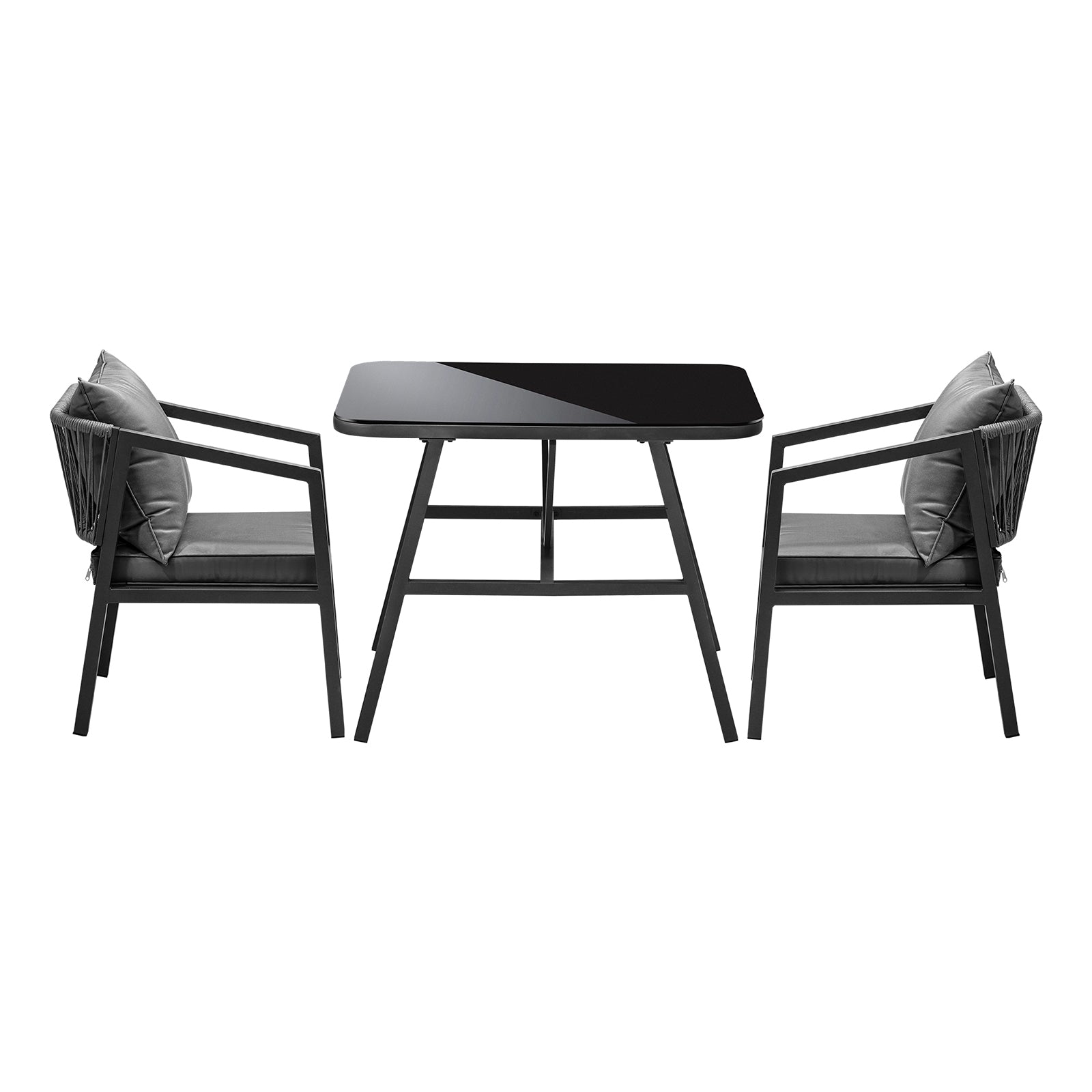 Livsip 3PCS Outdoor Dining Setting Lounge Patio Furniture Table Chairs Set - Sunyee
