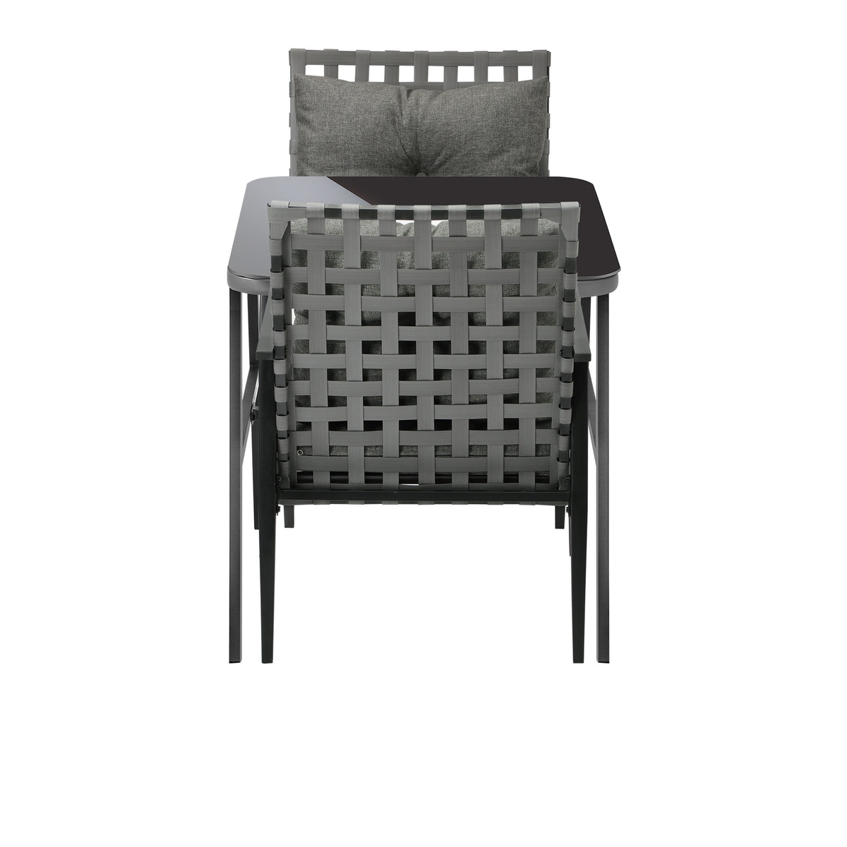 Livsip Outdoor Dining Setting Garden Patio Furniture Rattan Chairs Set 3 Piece