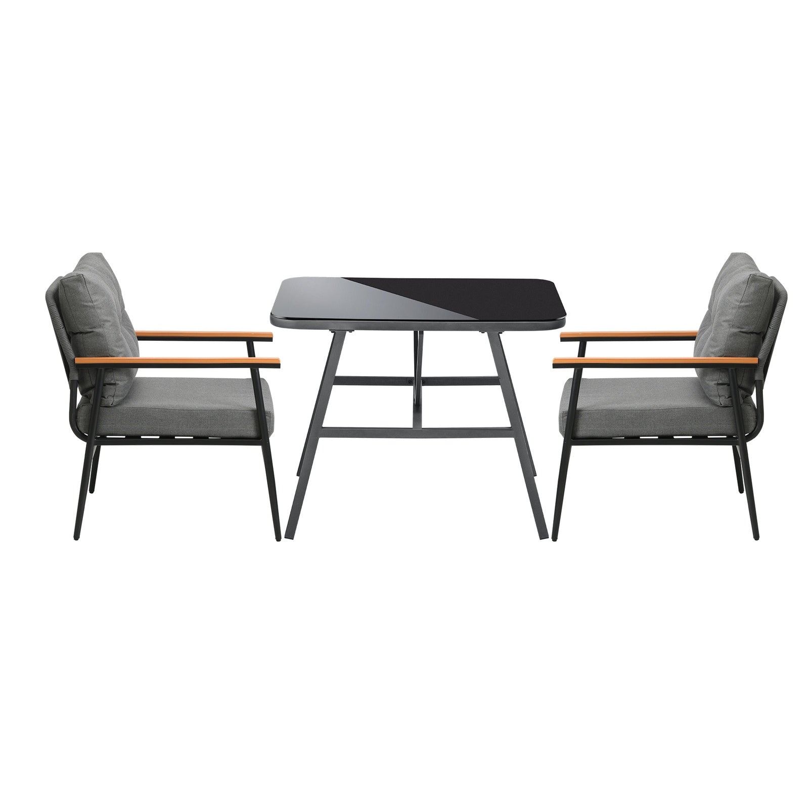 Livsip Outdoor Dining Set Patio Furniture Garden Table and Chairs 2 Seater - Sunyee