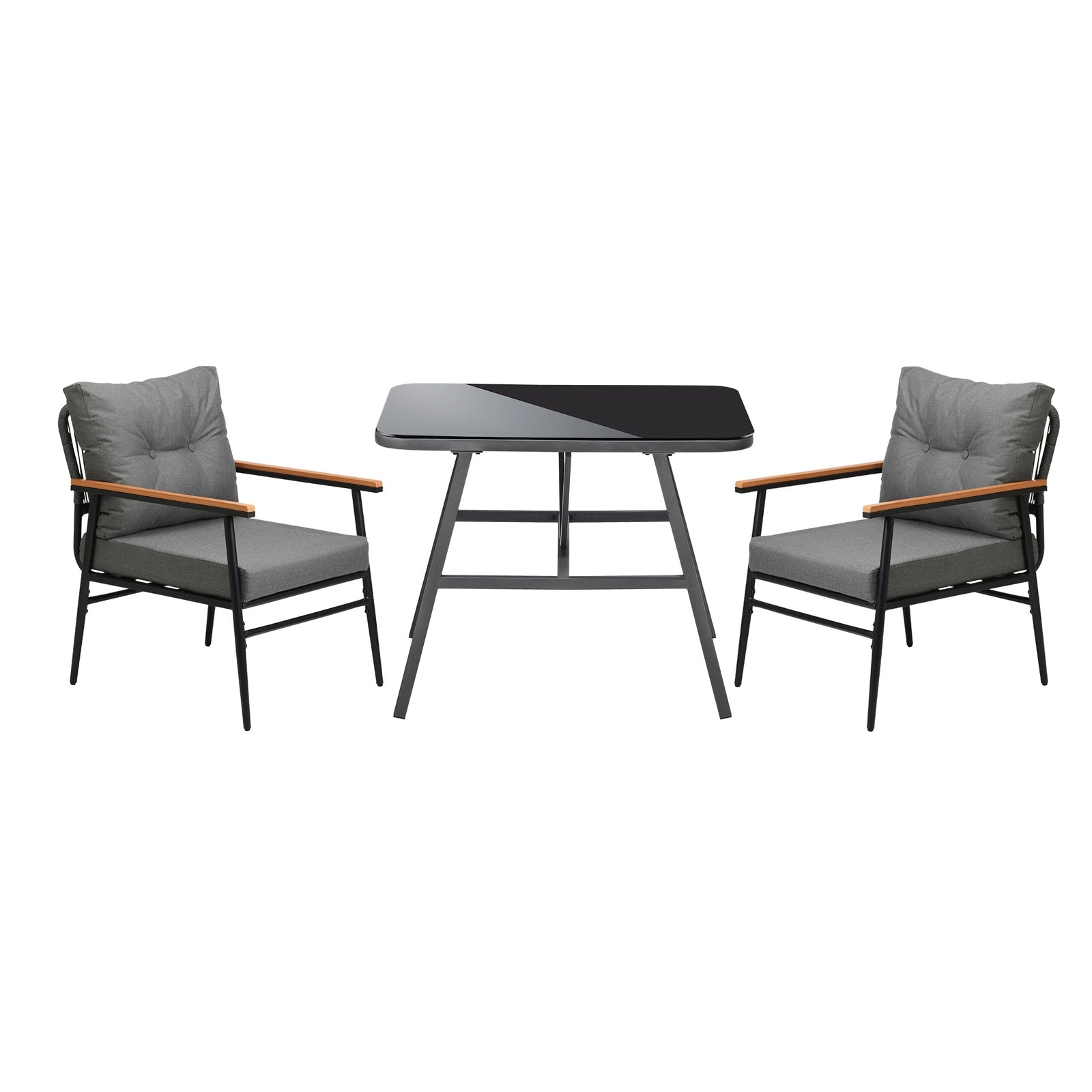 Livsip Outdoor Dining Set Patio Furniture Garden Table and Chairs 2 Seater - Sunyee