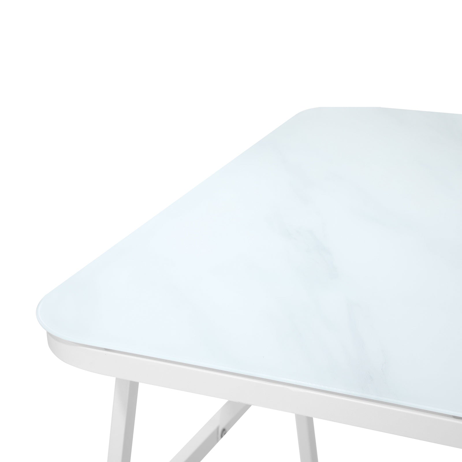 Livsip Outdoor Dining Table Furniture Patio Garden Indoor White Marble-style - Sunyee