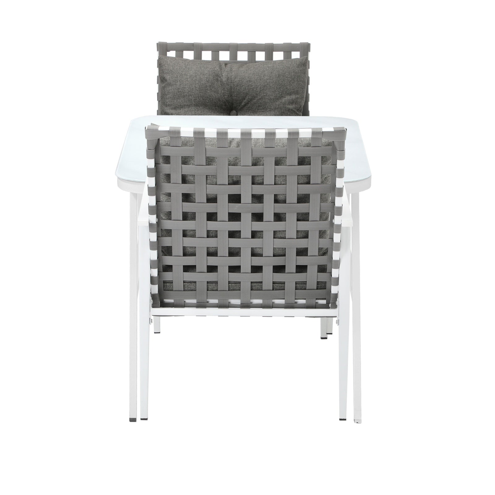 Livsip Outdoor Dining Set Rattan Chair Marble-style Table Garden Patio Furniture - Sunyee