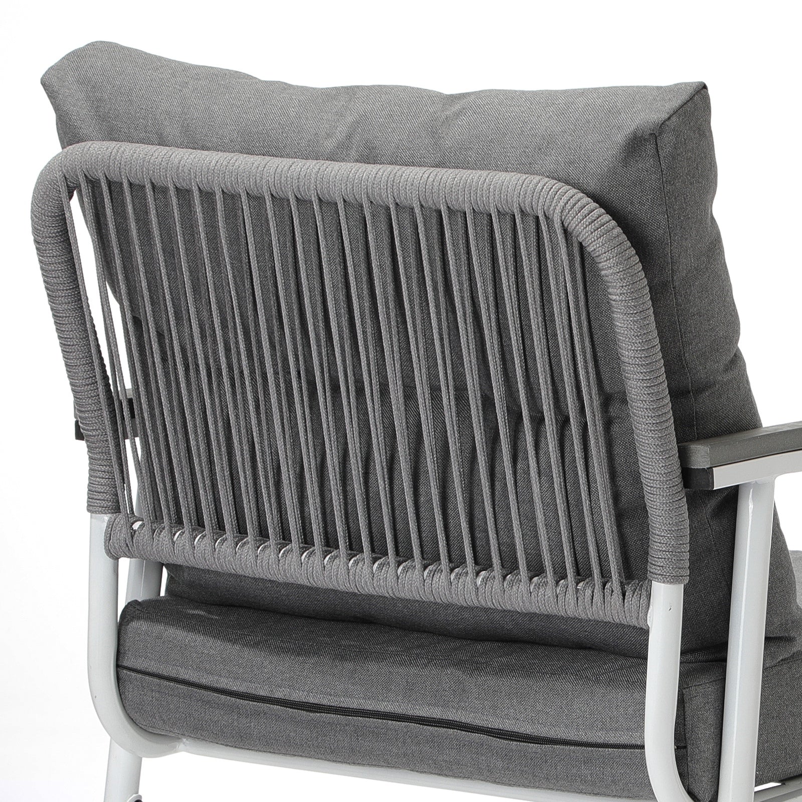 Livsip Outdoor Dining Set Garden Furniture Setting Marble-style Table 3 Piece - Sunyee