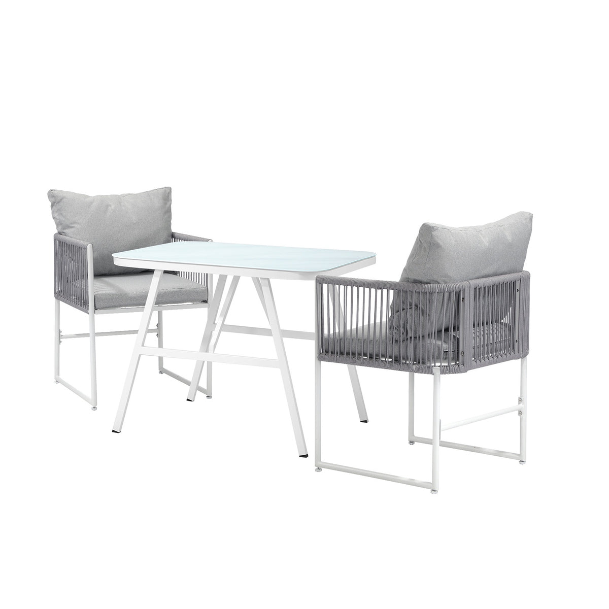 Livsip Outdoor Dining Setting Patio Furniture Table Chairs Set 3 Piece - Sunyee