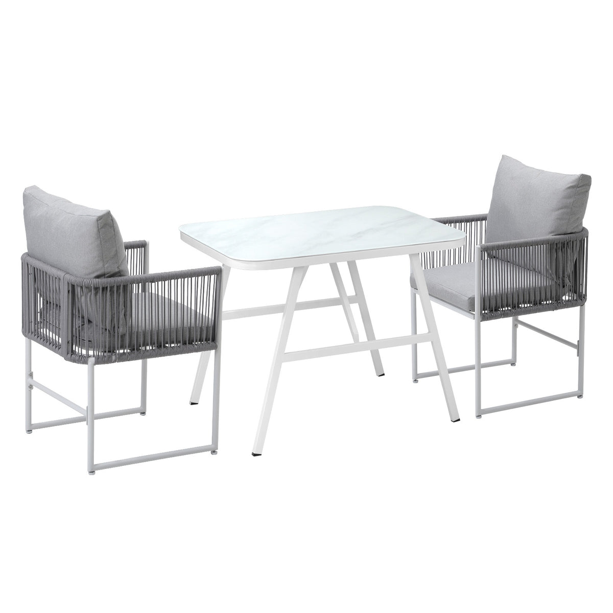 Livsip Outdoor Dining Setting Patio Furniture Table Chairs Set 3 Piece - Sunyee