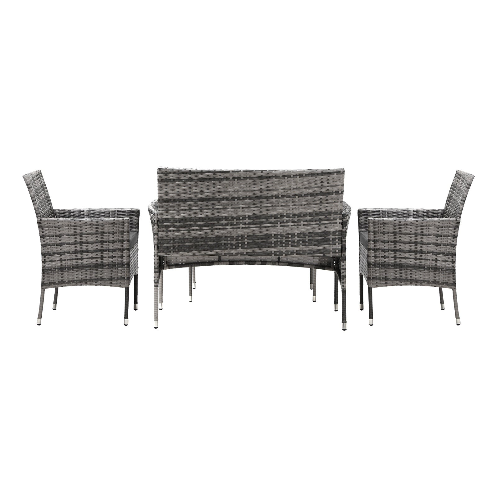 Livsip Outdoor Furniture 4-Piece Lounge Setting Chairs Table Wicker Set Patio - Sunyee