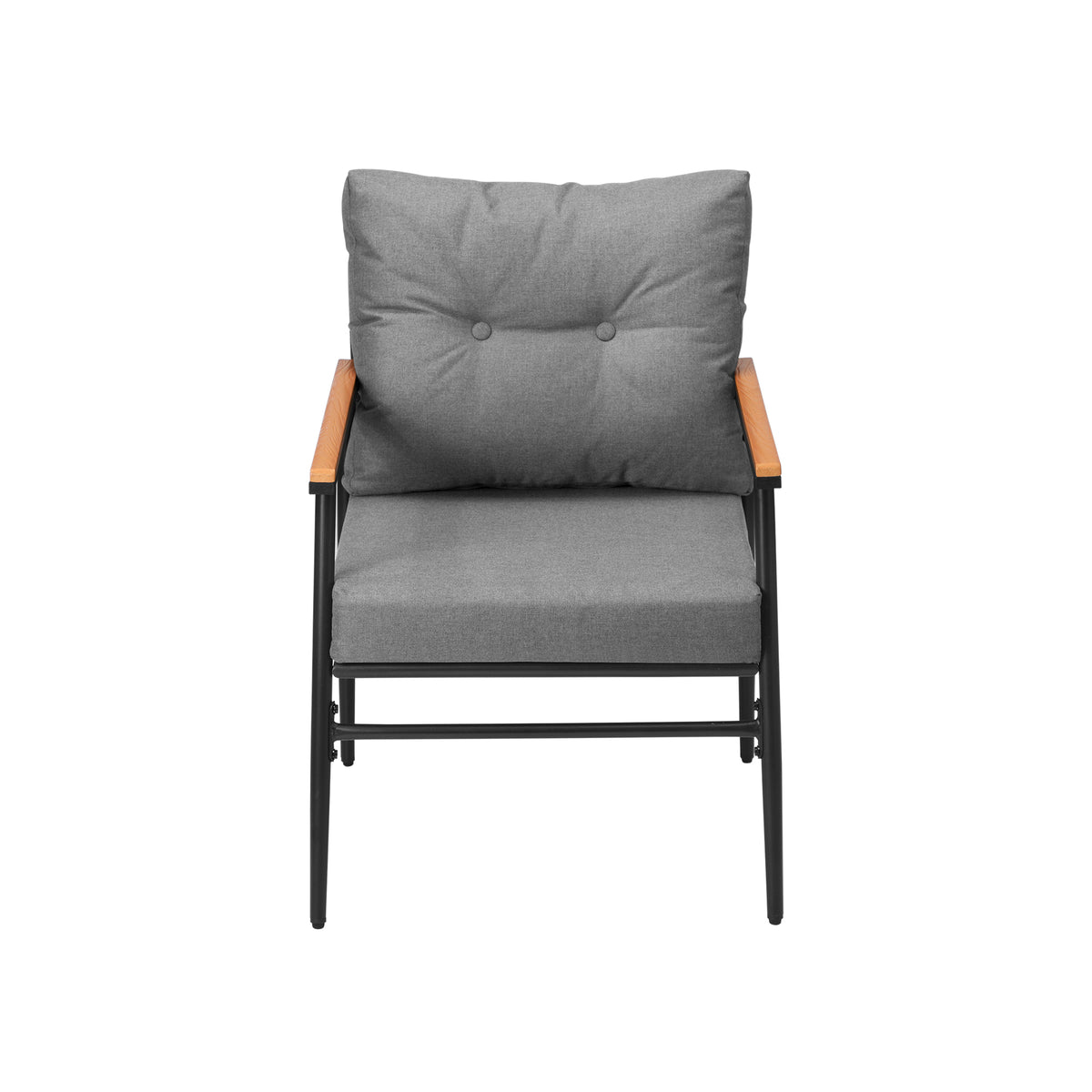 Livsip 2PCS Outdoor Chairs Furniture Garden Patio Armchair Lounge Sofa Black - Sunyee