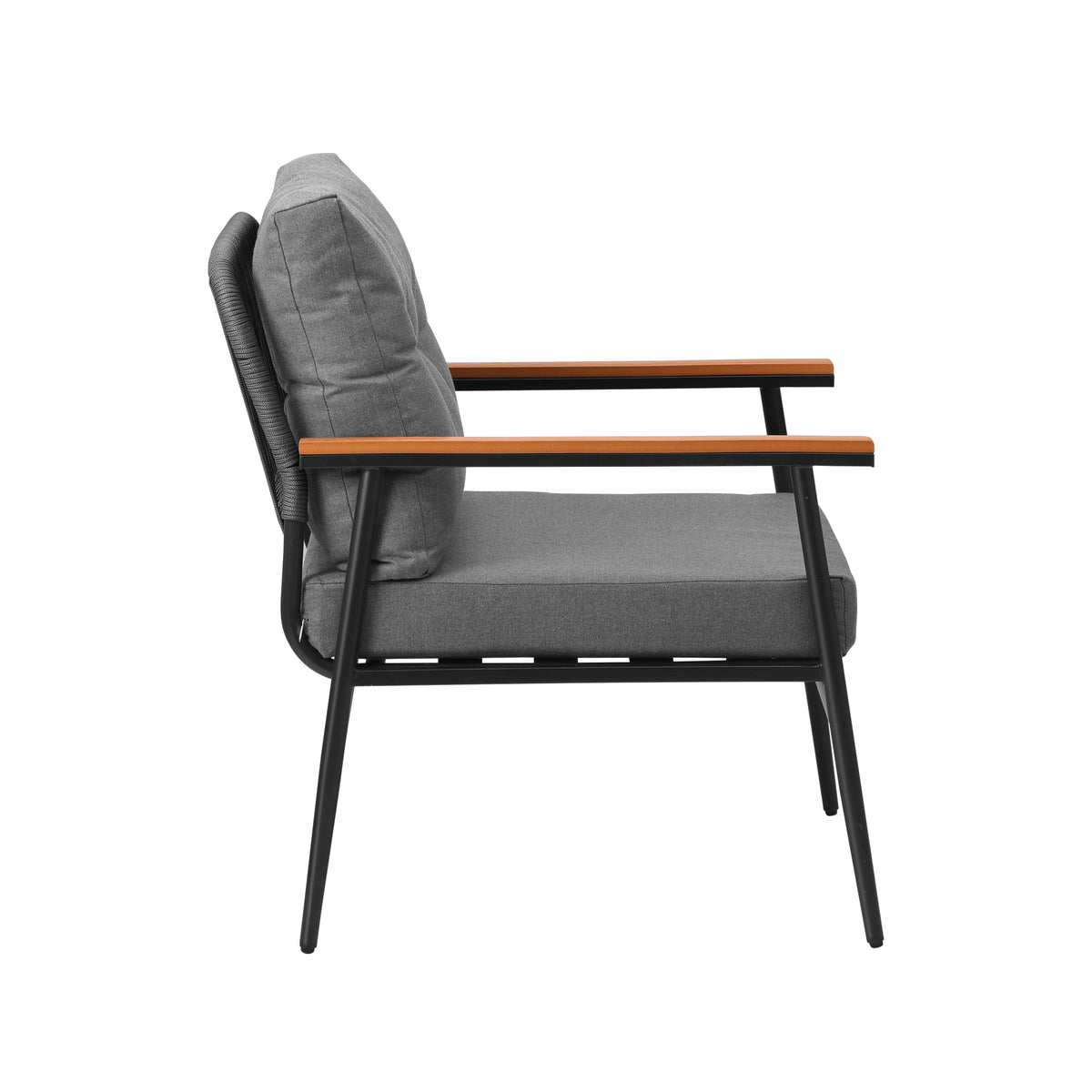 Livsip 2PCS Outdoor Chairs Furniture Garden Patio Armchair Lounge Sofa Black - Sunyee
