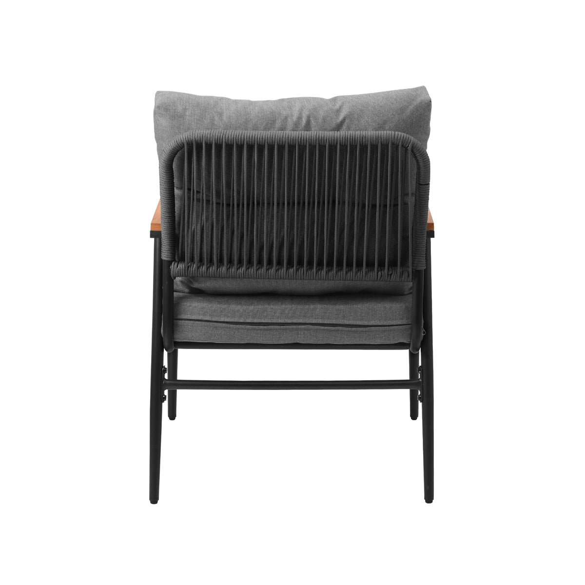 Livsip 2PCS Outdoor Chairs Furniture Garden Patio Armchair Lounge Sofa Black - Sunyee