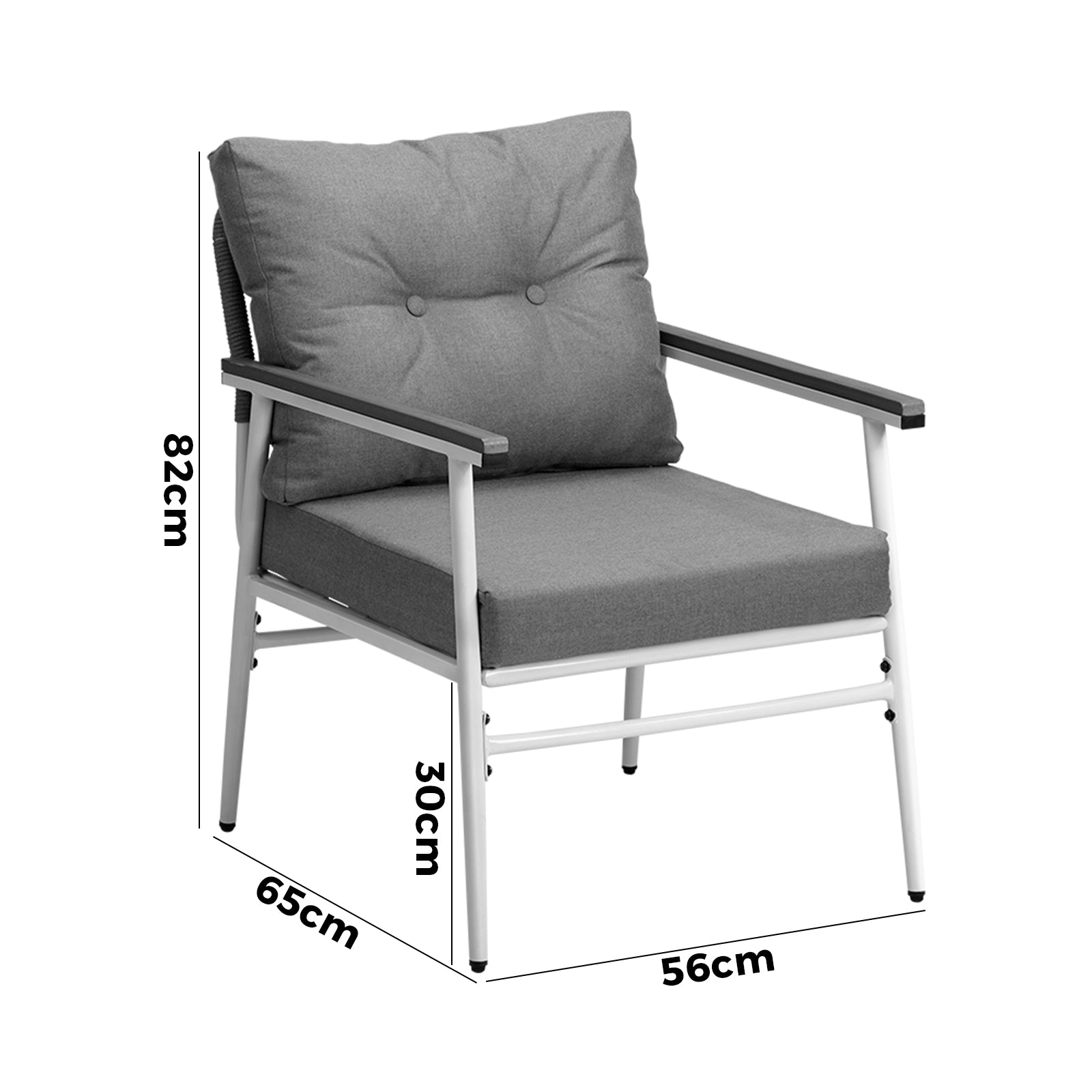 Livsip 2PCS Outdoor Chairs Setting Garden Patio Armchair Lounge Sofa White - Sunyee