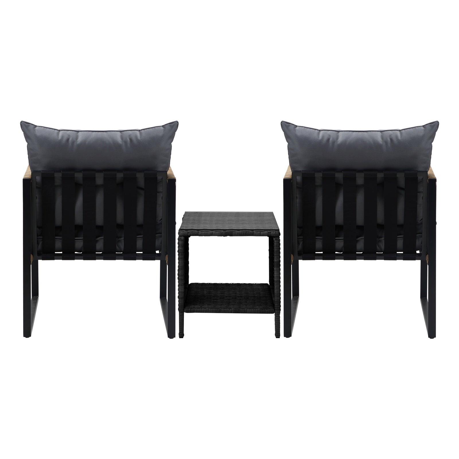 Livsip 2 Seater Outdoor Patio Set Rattan Table Garden Lounge Setting Furniture - Sunyee