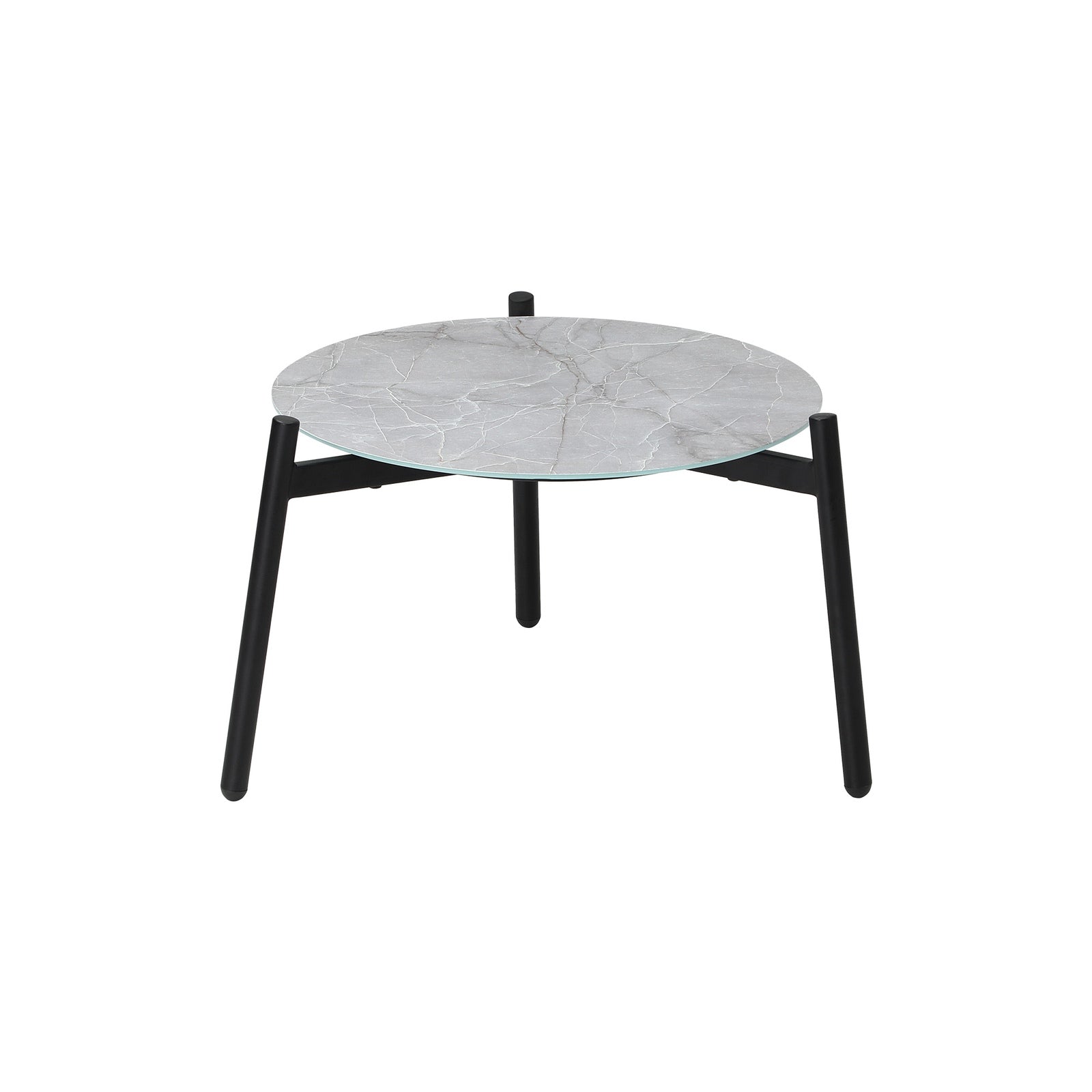 Livsip 3PCS Outdoor Patio Setting Table Chairs Grey 50cm Coffee Table - Sunyee