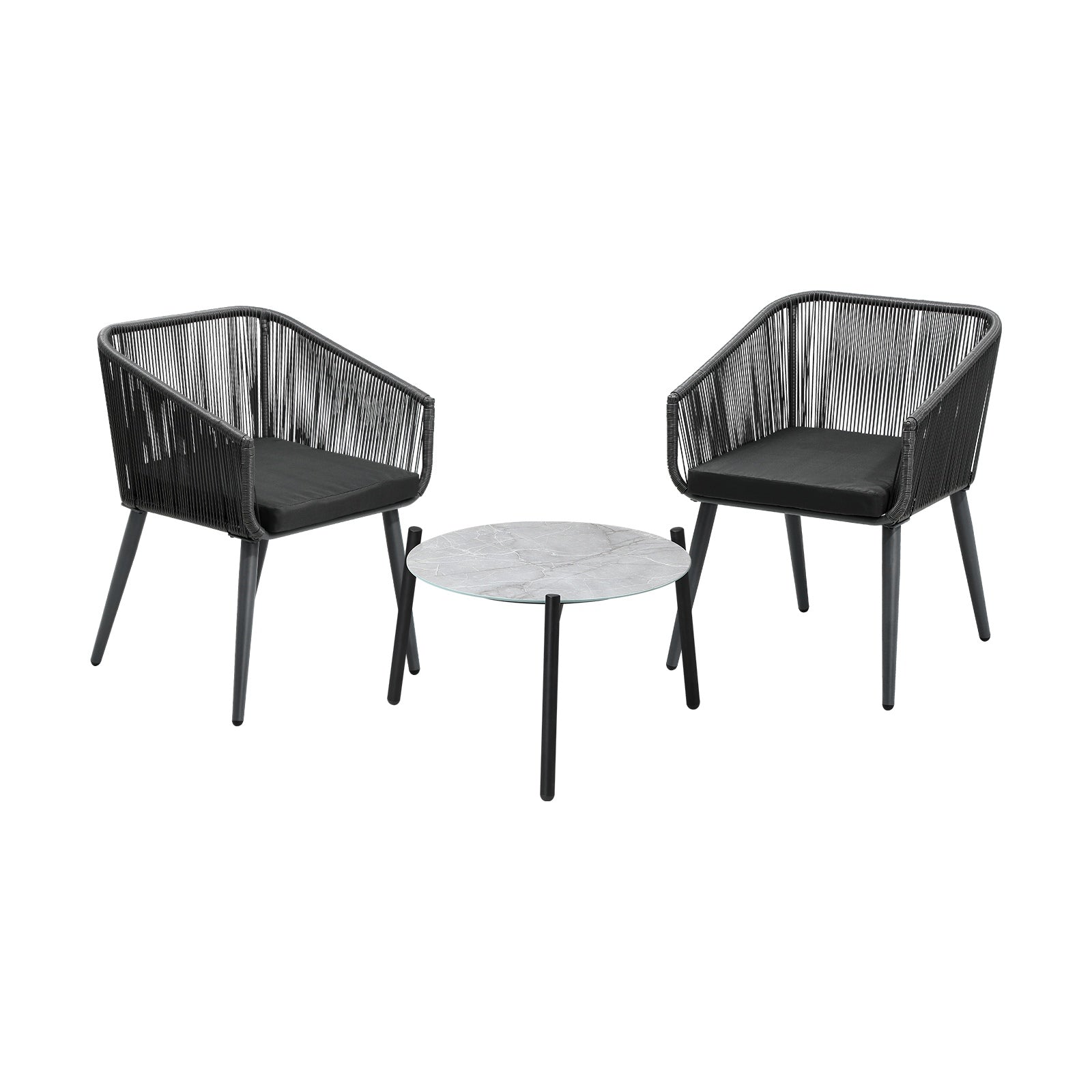 Livsip 3 Piece Outdoor Lounge Setting Furniture Patio Set - Sunyee