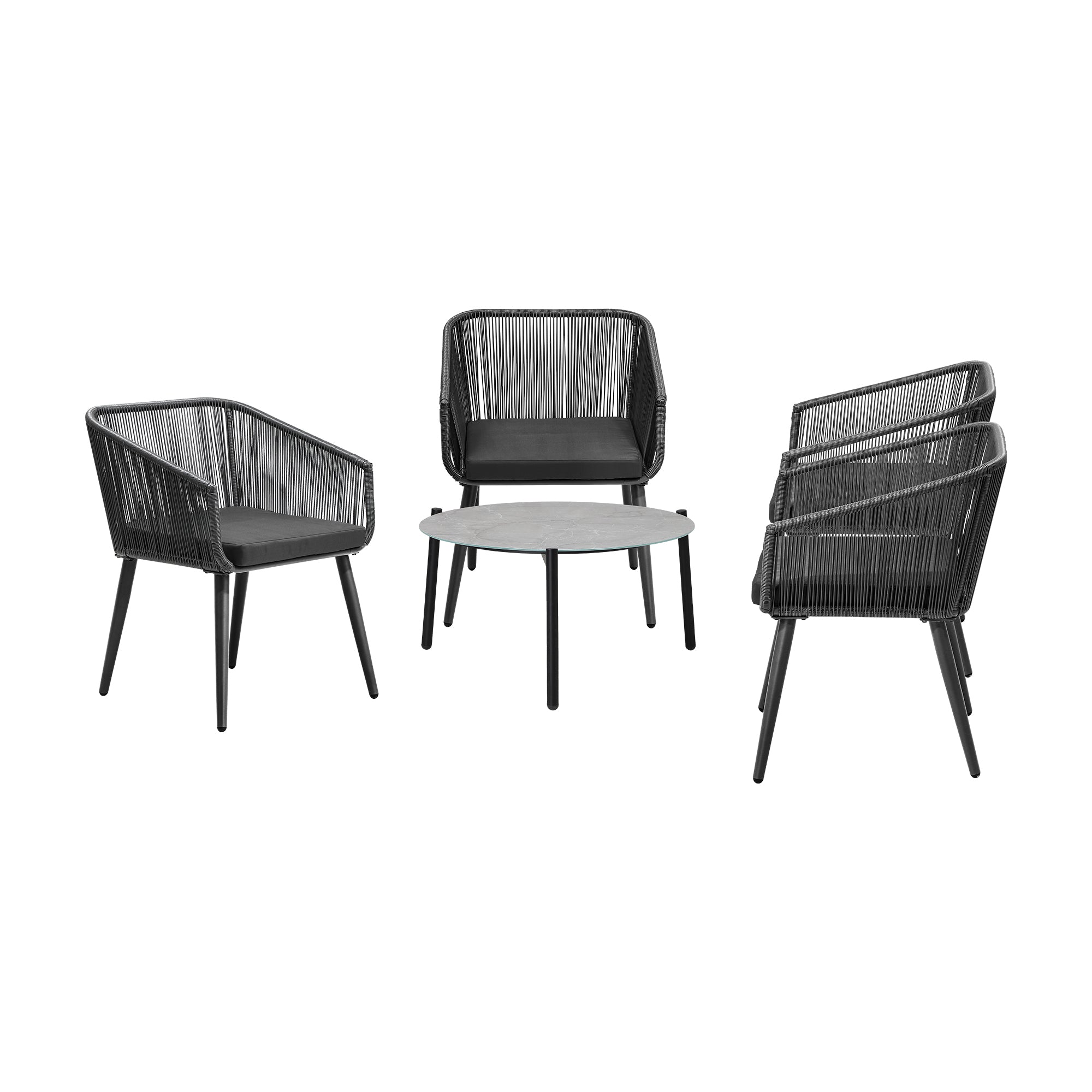 Livsip 5 Piece Outdoor Patio Set Lounge Furniture Setting - Sunyee