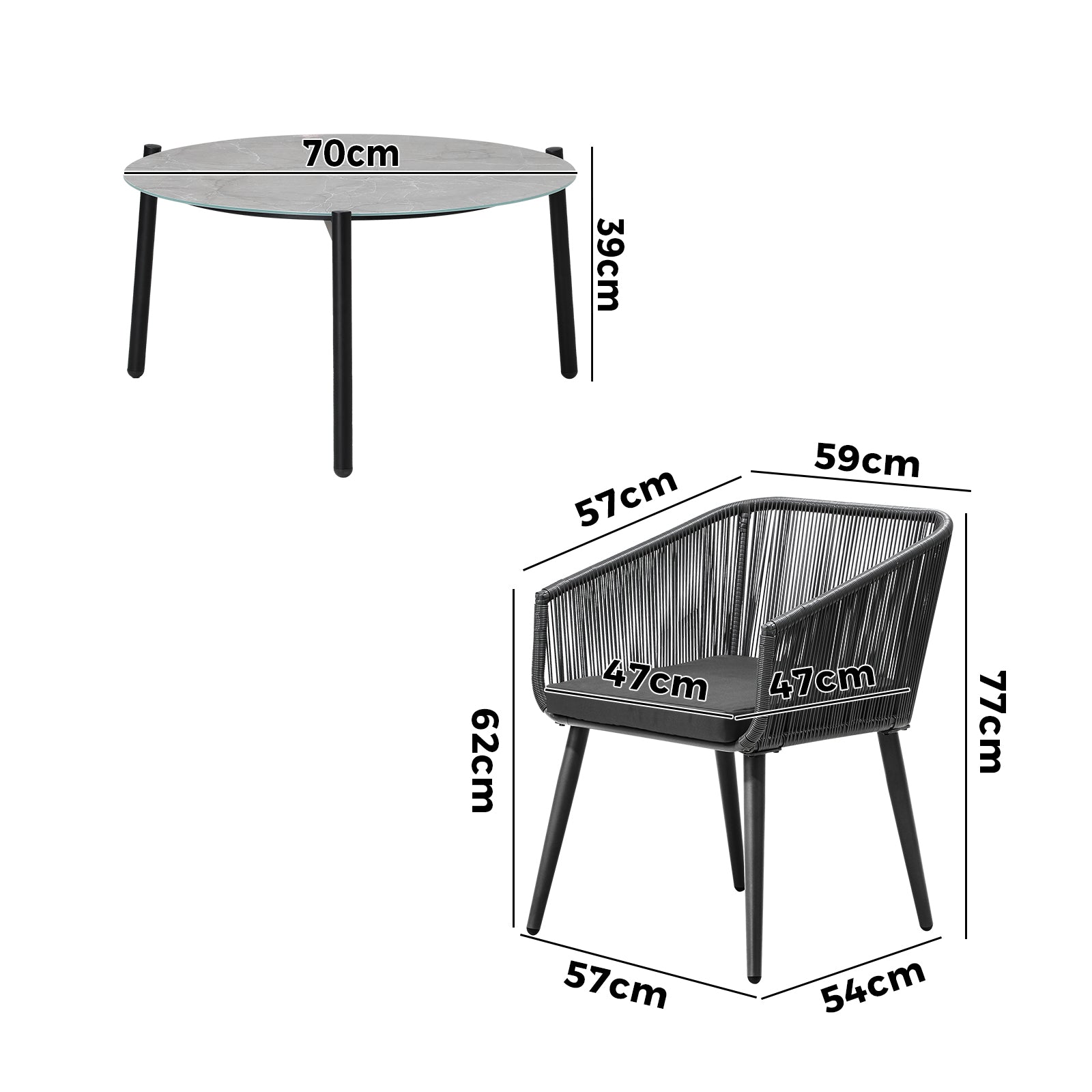 Livsip 5 Piece Outdoor Patio Set Lounge Furniture Setting - Sunyee