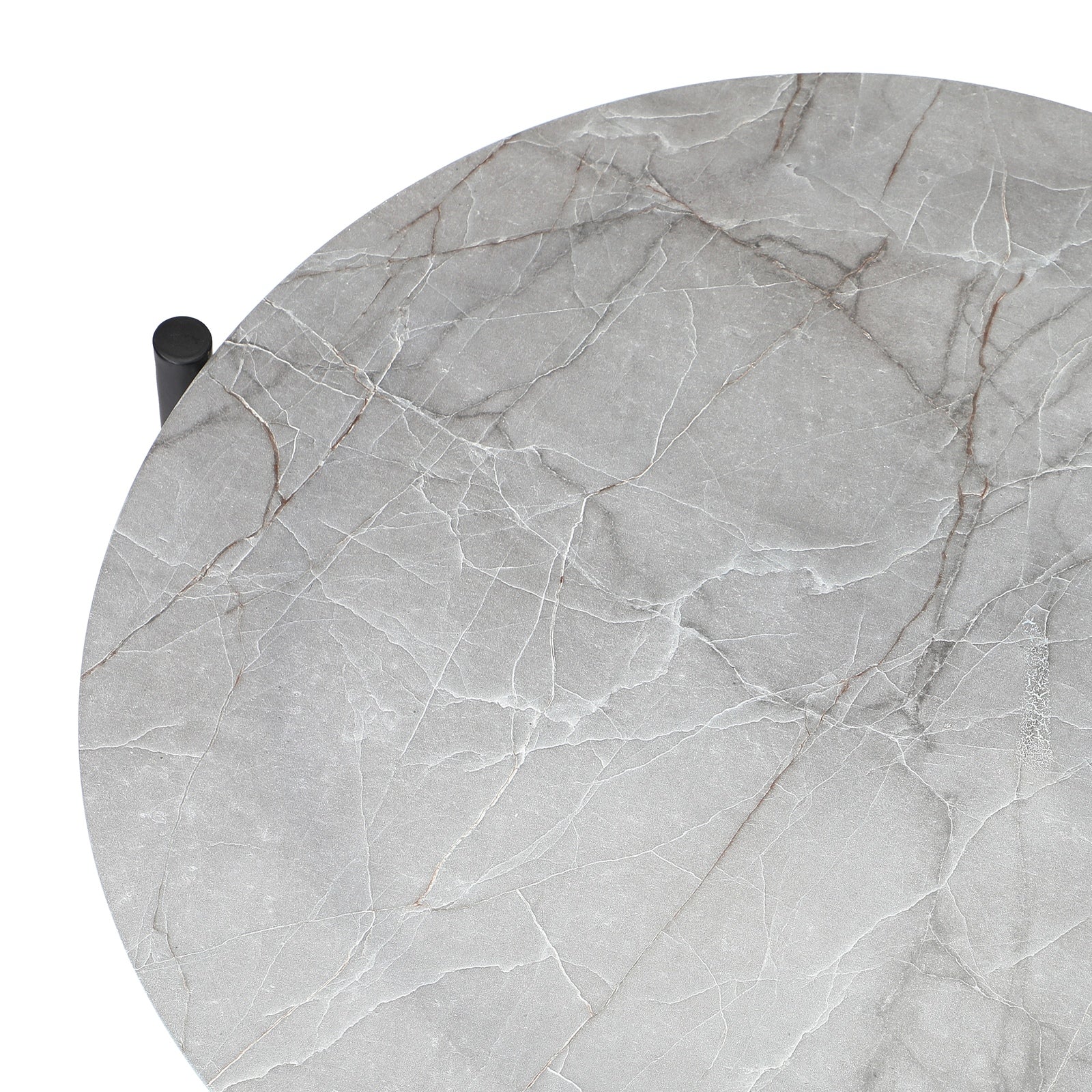 Livsip Outdoor Coffee Side Marble Table Desk Patio Furniture Garden 50cm Grey - Sunyee