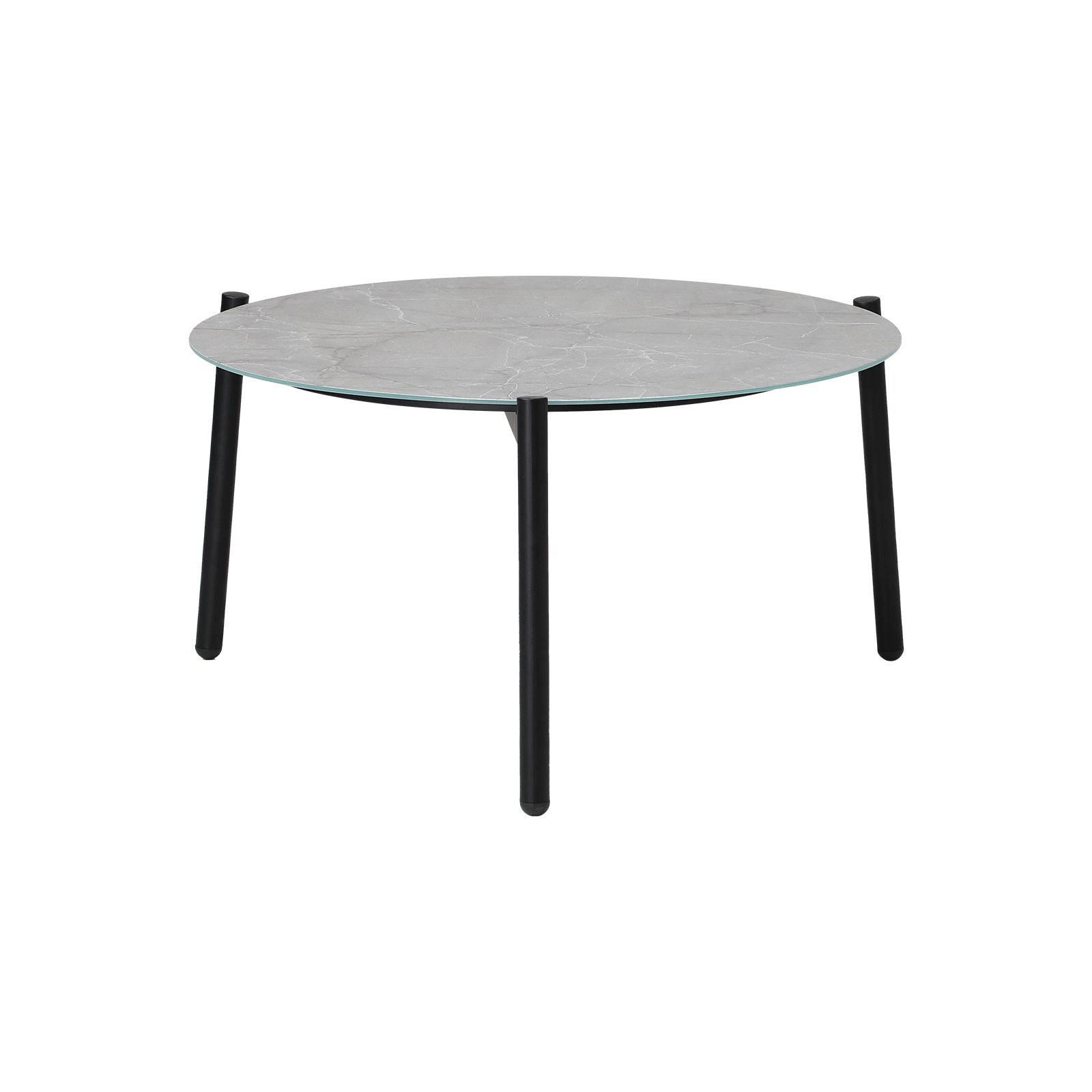 Livsip Outdoor Coffee Side Marble Table Desk Patio Furniture Garden 70cm Grey - Sunyee