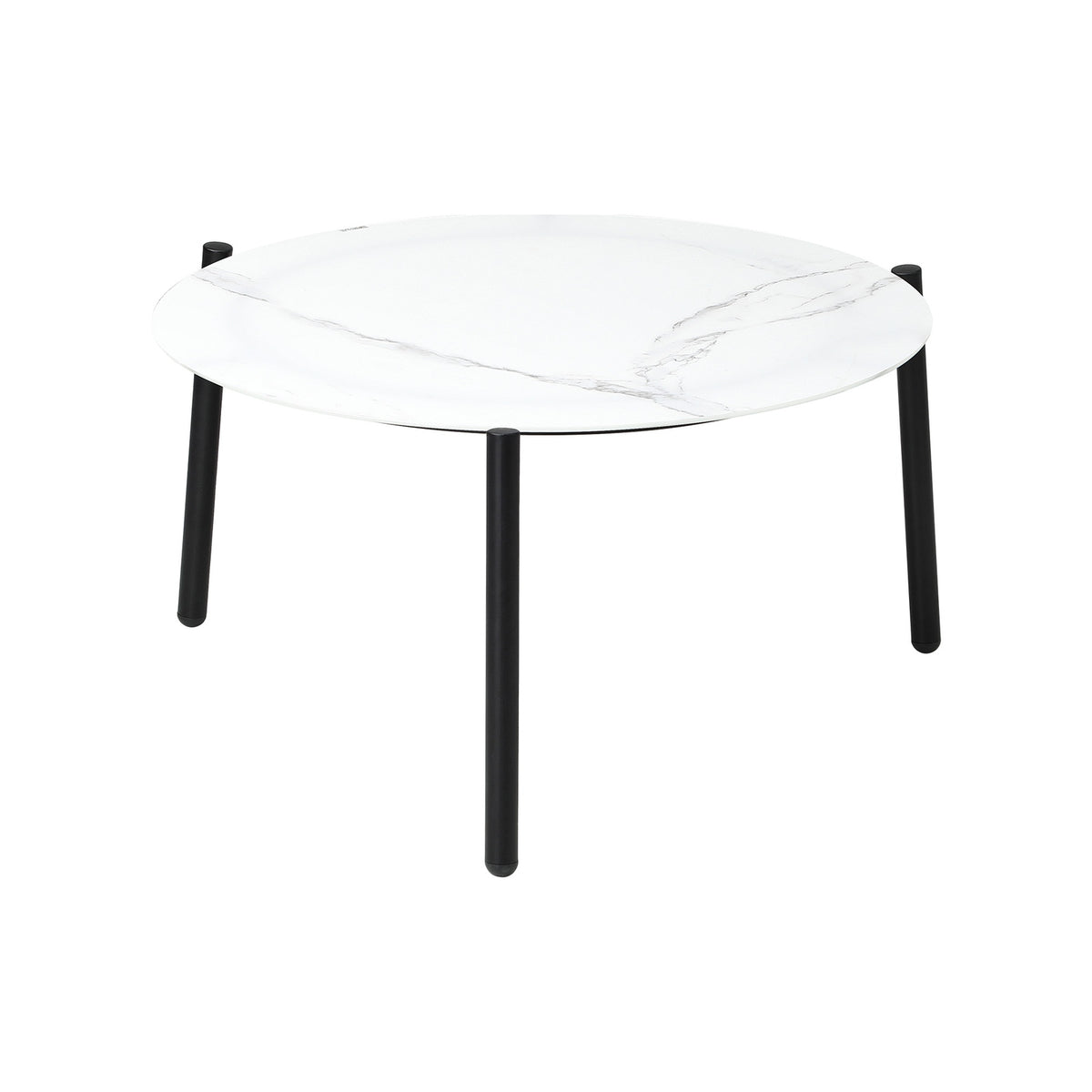 Livsip Coffee Side Marble Table Outdoor Patio Furniture Garden 70cm Round Desk - Sunyee