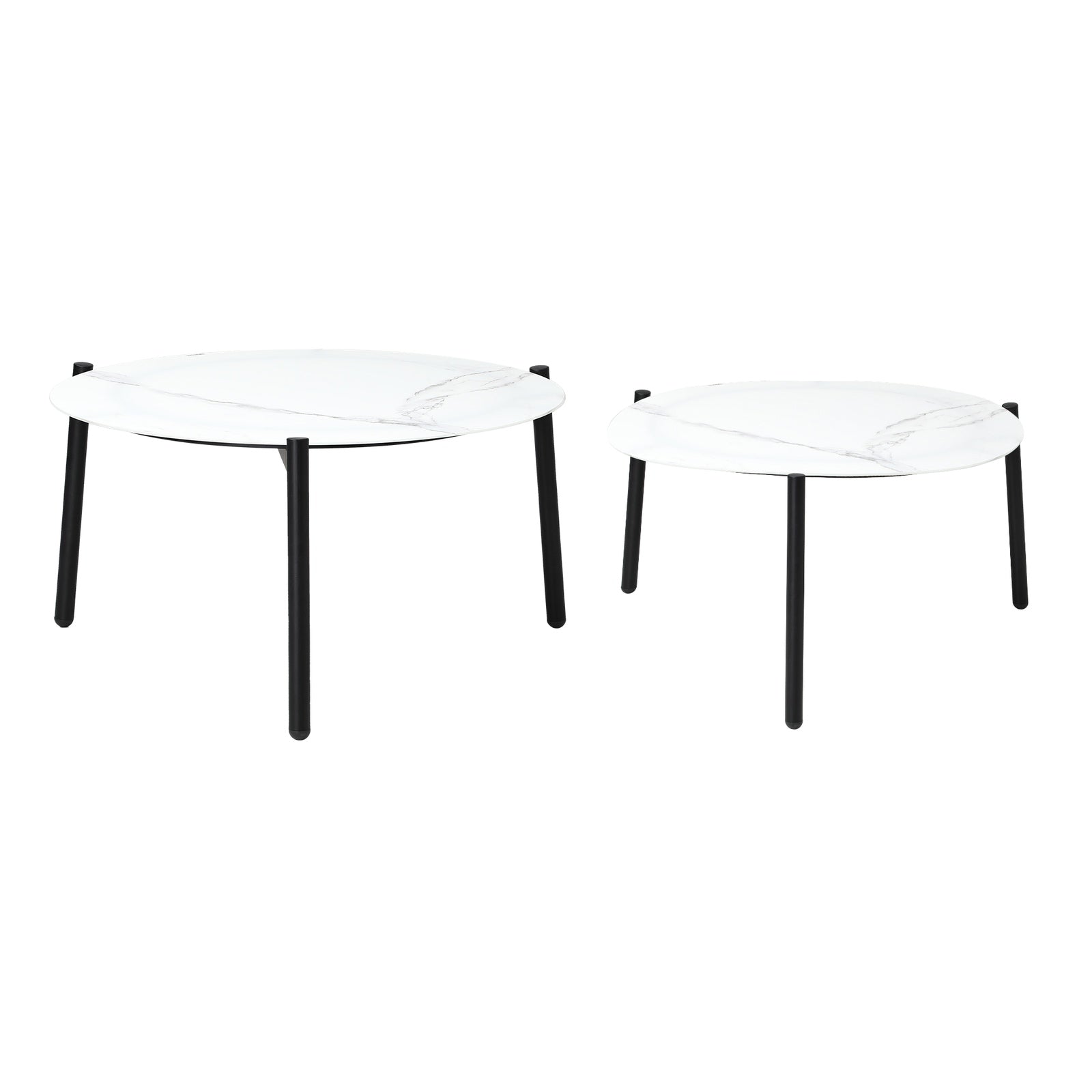 Livsip Coffee Side Marble Table 50/70cm Set Desk Patio Outdoor Furniture Garden - Sunyee