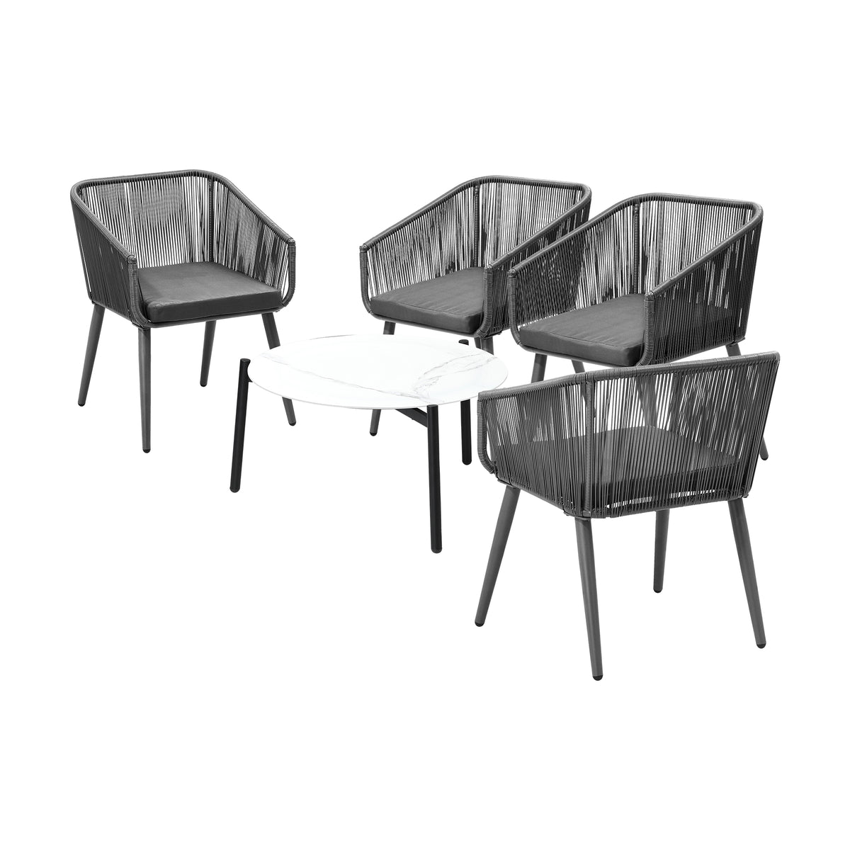 Livsip Outdoor Lounge Setting Furniture 5 Piece Patio Set - Sunyee