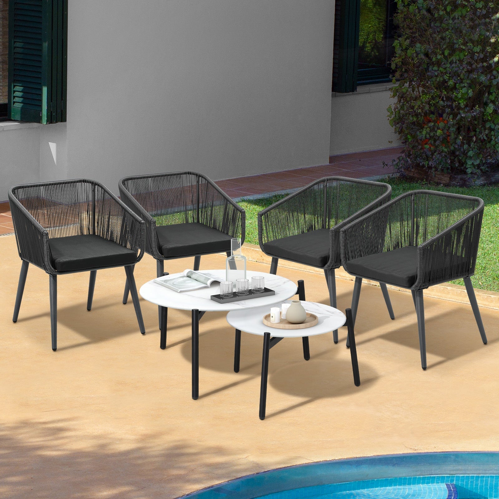 Livsip Outdoor Lounge Setting Furniture 6 Piece Patio Set - Sunyee
