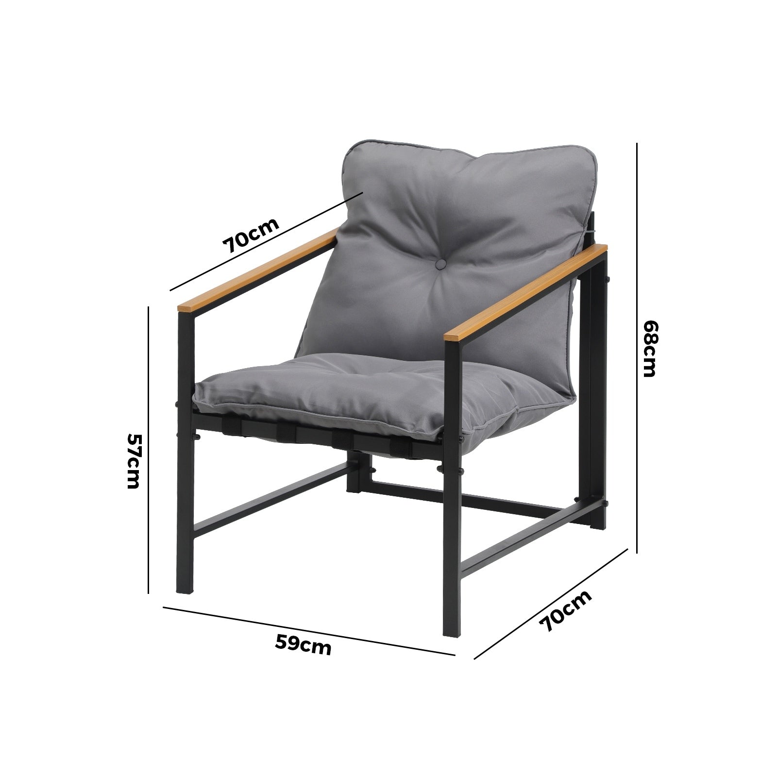 Livsip Outdoor Chairs Furniture Setting Garden Patio Armchair Lounge Sofa - Sunyee