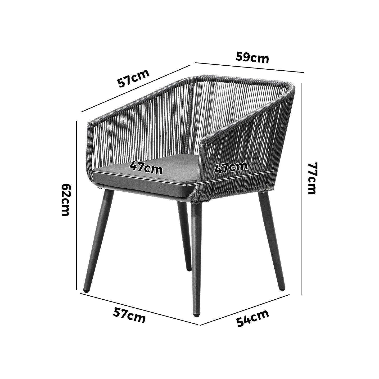 Livsip Outdoor Furniture Lounge Setting Chairs Set of 2 Bistro Patio Garden Set - Sunyee