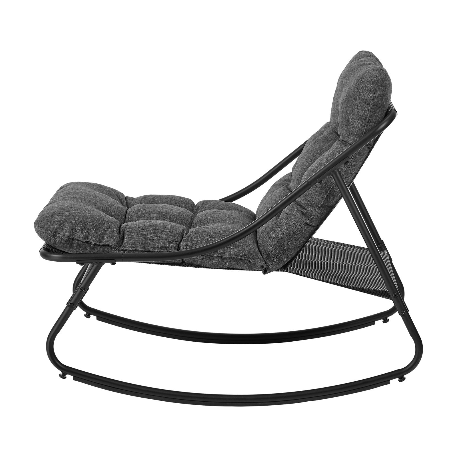 Livsip Outdoor Rocking Chair Garden Lounge Textilene Patio Furniture Grey