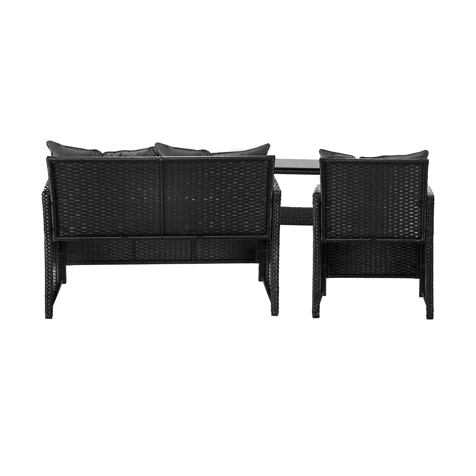 Livsip Outdoor Furniture Lounge Setting Wicker Sofa Chair Table Garden Patio Set - Sunyee