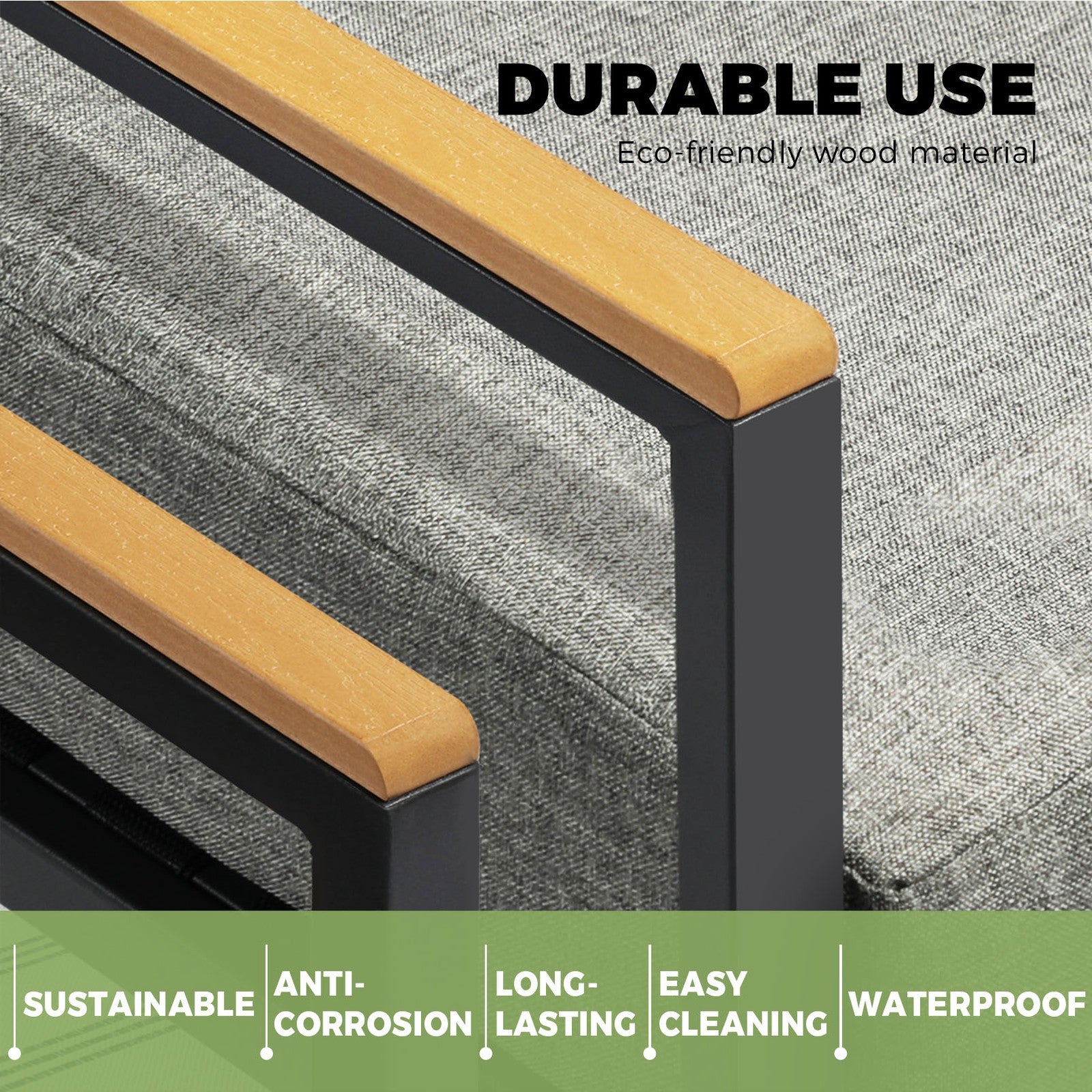 Livsip Outdoor Lounge Chairs Patio Furniture Garden Sofa with Cushions Set of 2 - Sunyee