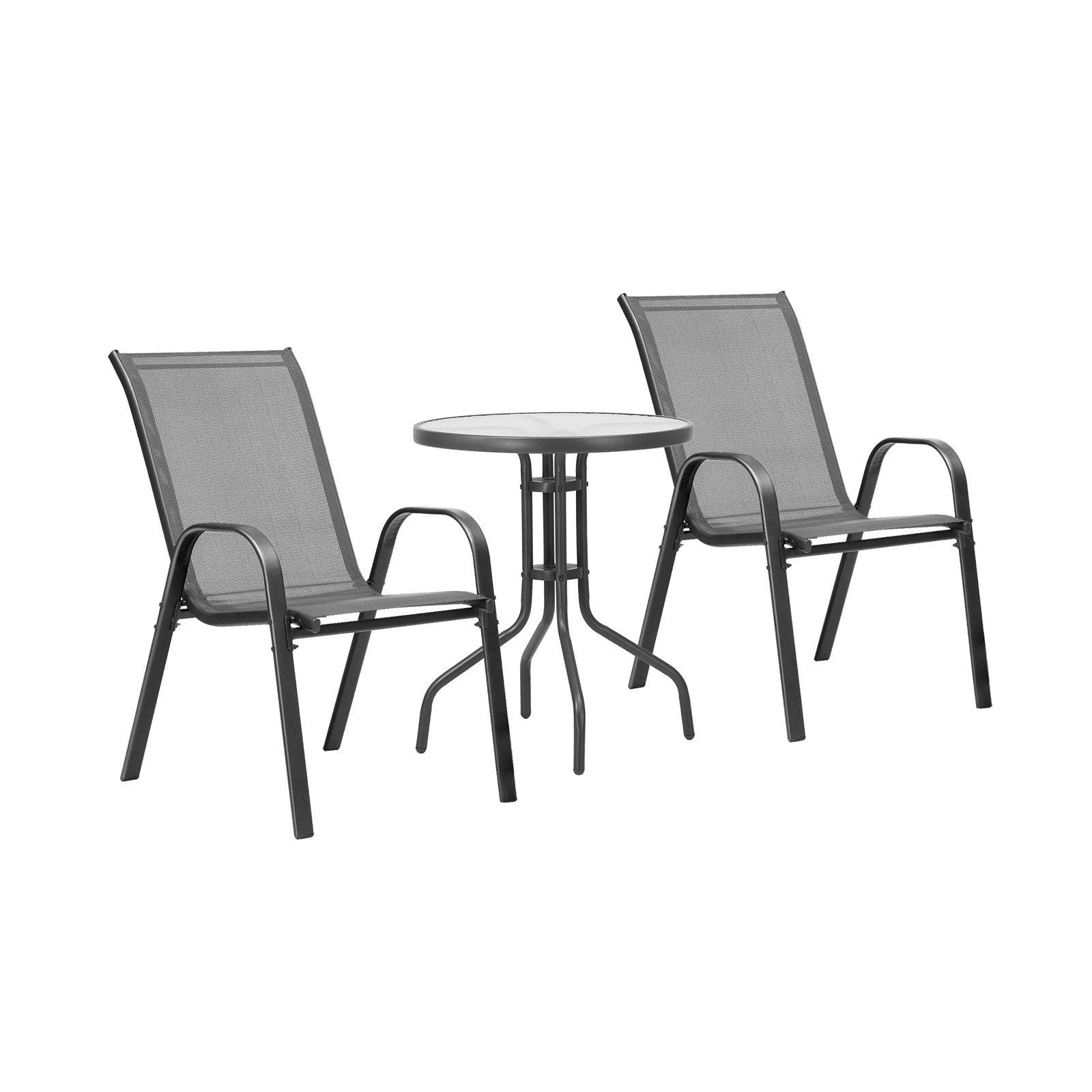 Livsip Outdoor Bistro Set Dining Chairs Table Patio Furniture 3 Piece - Sunyee