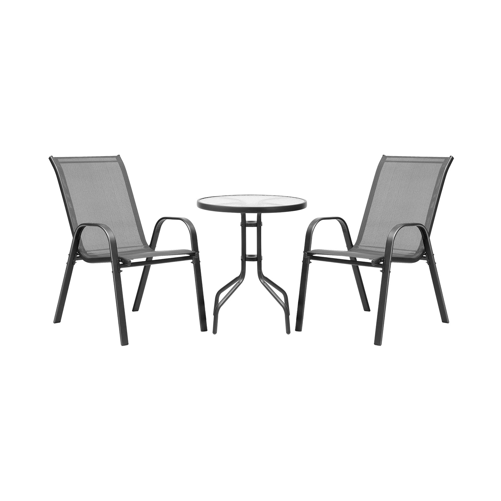 Livsip Outdoor Bistro Set Dining Chairs Table Patio Furniture 3 Piece - Sunyee