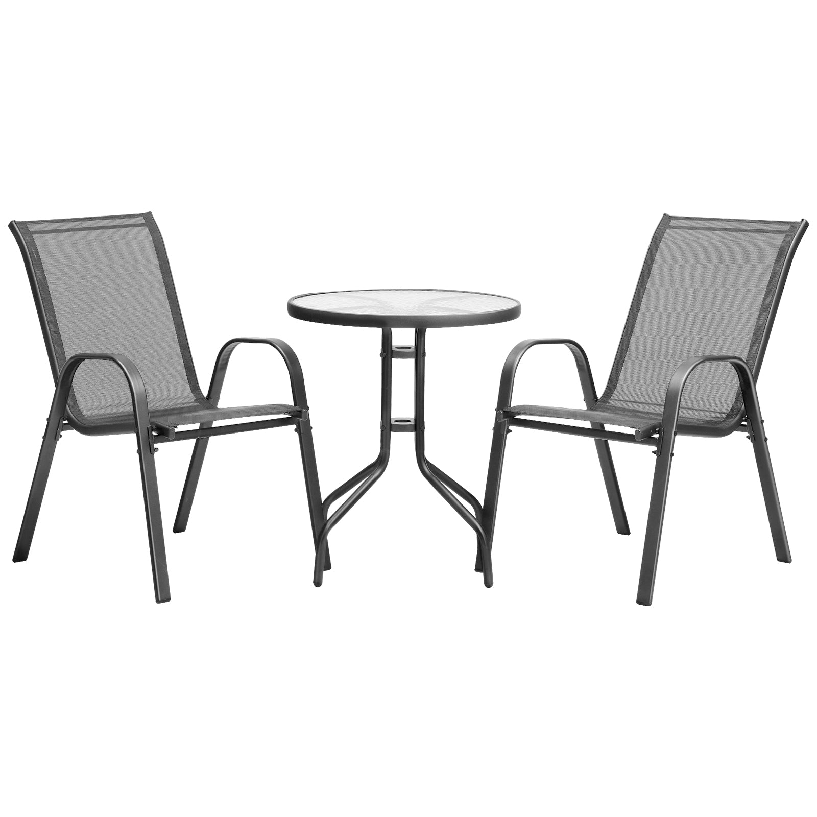 Livsip Outdoor Bistro Set Dining Chairs Table Patio Furniture 3 Piece - Sunyee