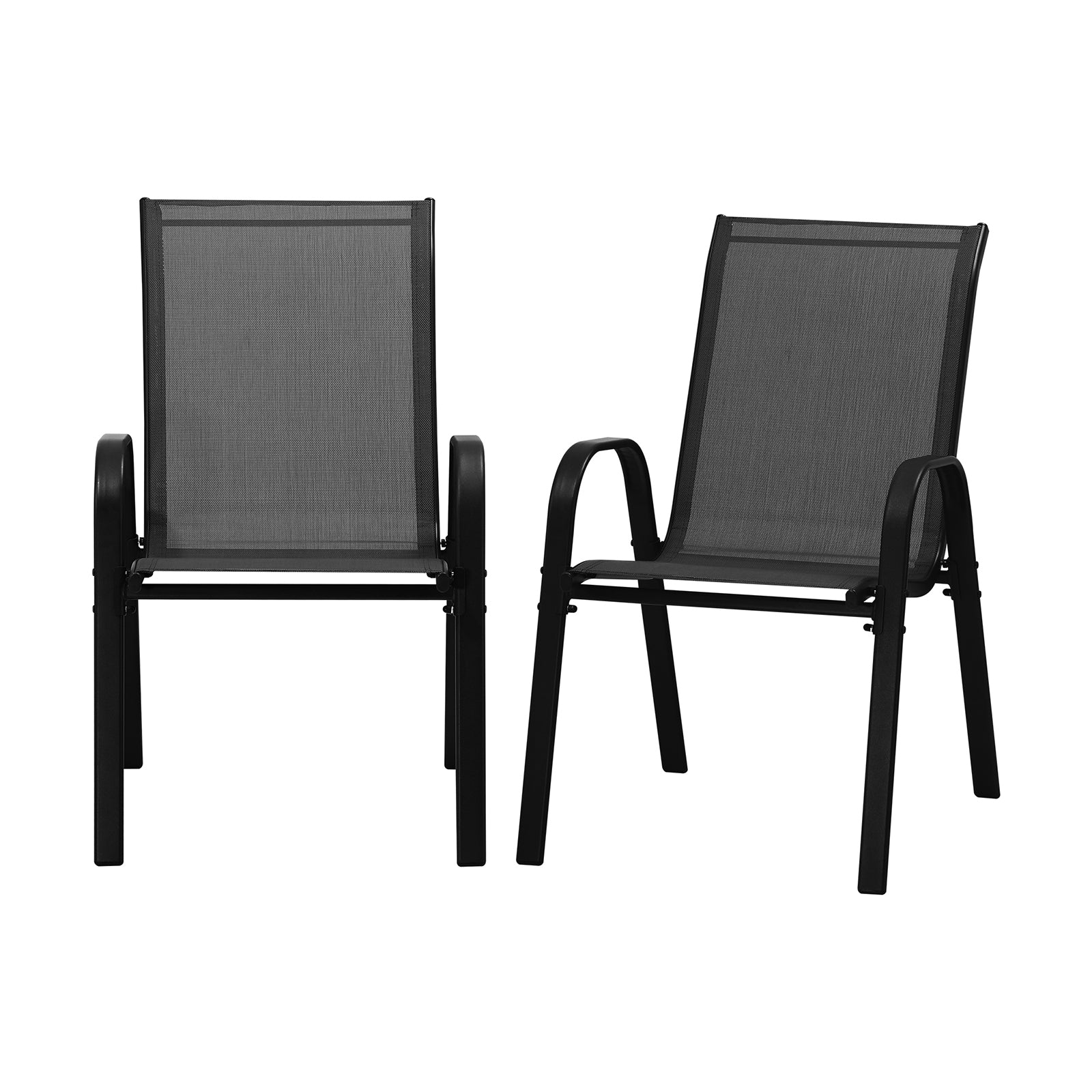 Livsip Set of 2 Outdoor Stackable Chairs Patio Furniture Lounge Chair Bistro Set - Sunyee