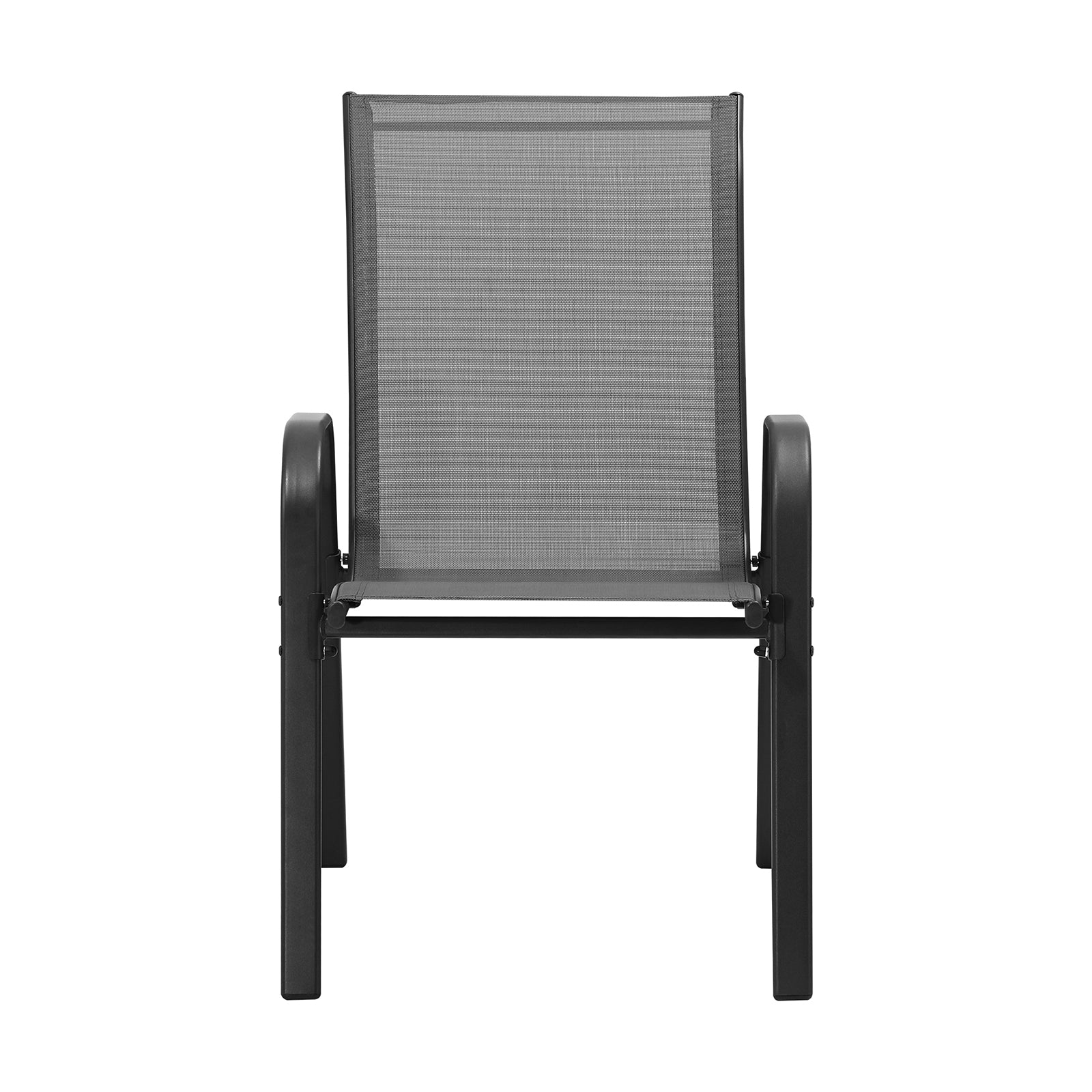 Livsip Outdoor Stackable Chairs Patio Furniture Lounge Chair Bistro Set 4x Grey - Sunyee