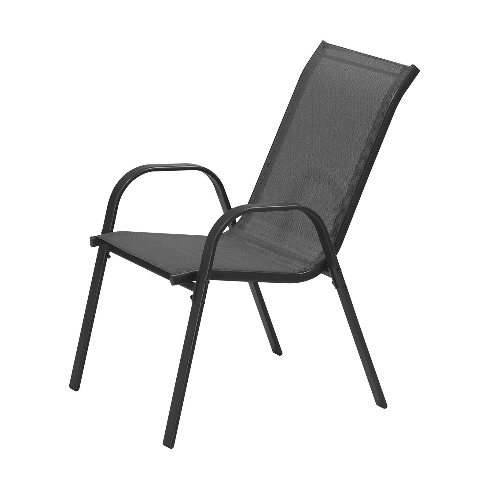 Livsip Outdoor Stackable Chairs Patio Furniture Lounge Chair Bistro Set 4x Grey - Sunyee